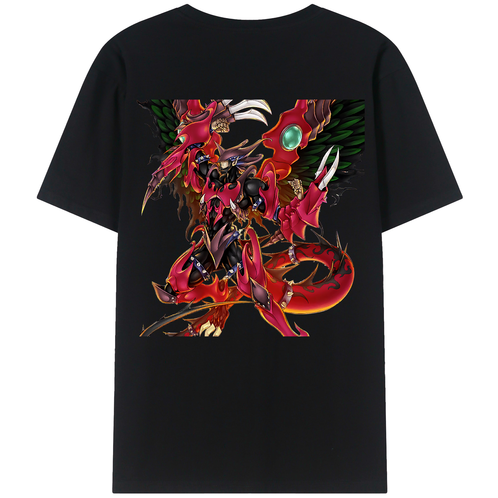 （画像用） 遊☆戯☆王 Yu-Gi-Oh! 綿100％ メンズ半袖Tシャツ（バックプリント） 通気性