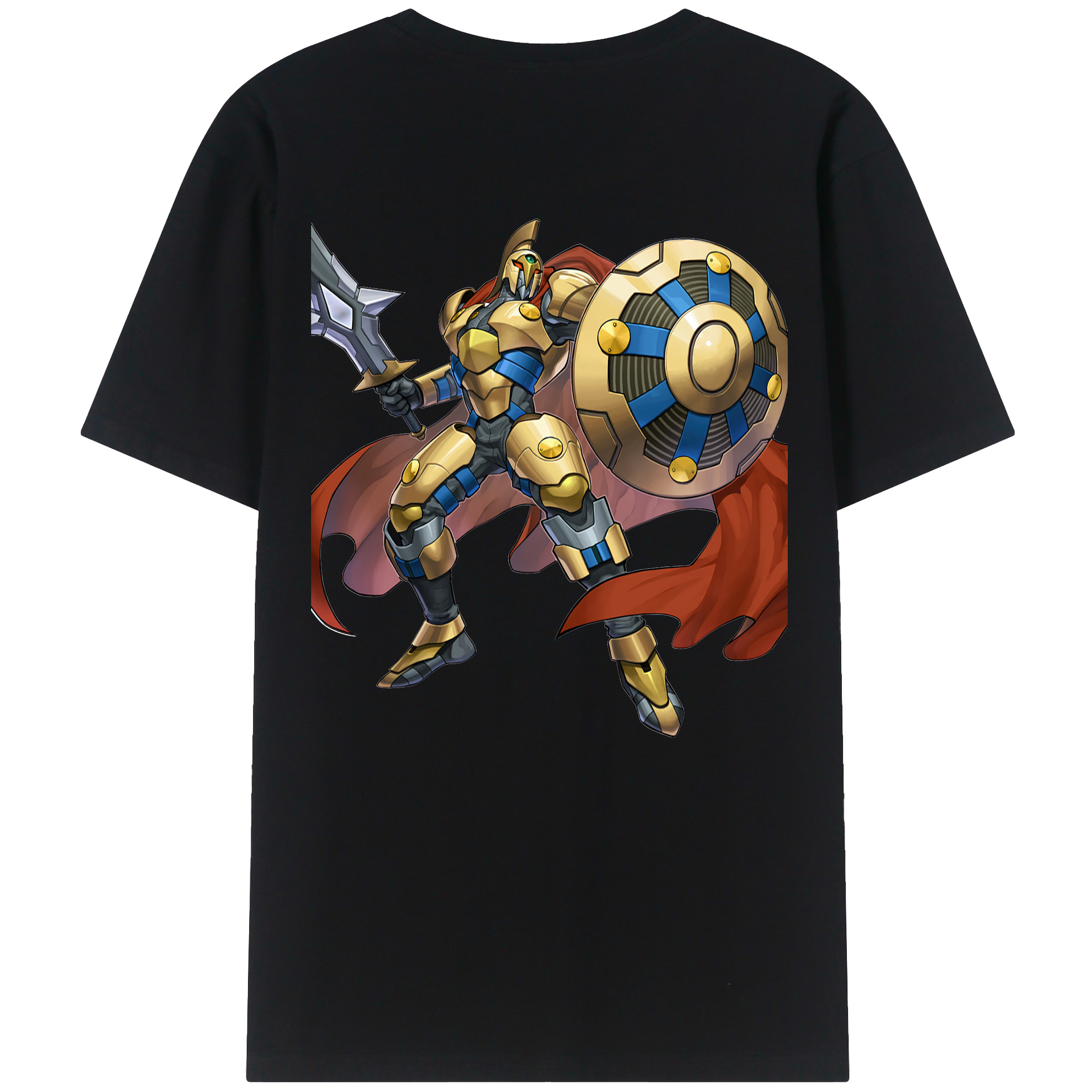 （画像用） 遊☆戯☆王 Yu-Gi-Oh! 綿100％ メンズ半袖Tシャツ（バックプリント） 通気性