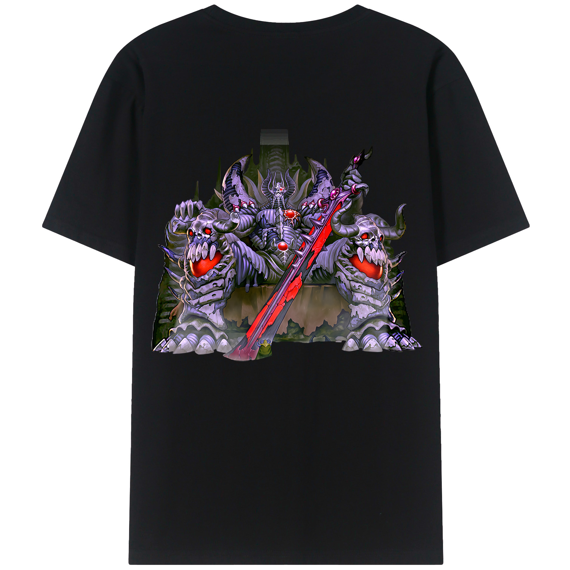 （画像用） 遊☆戯☆王 Yu-Gi-Oh! 綿100％ メンズ半袖Tシャツ（バックプリント） 通気性