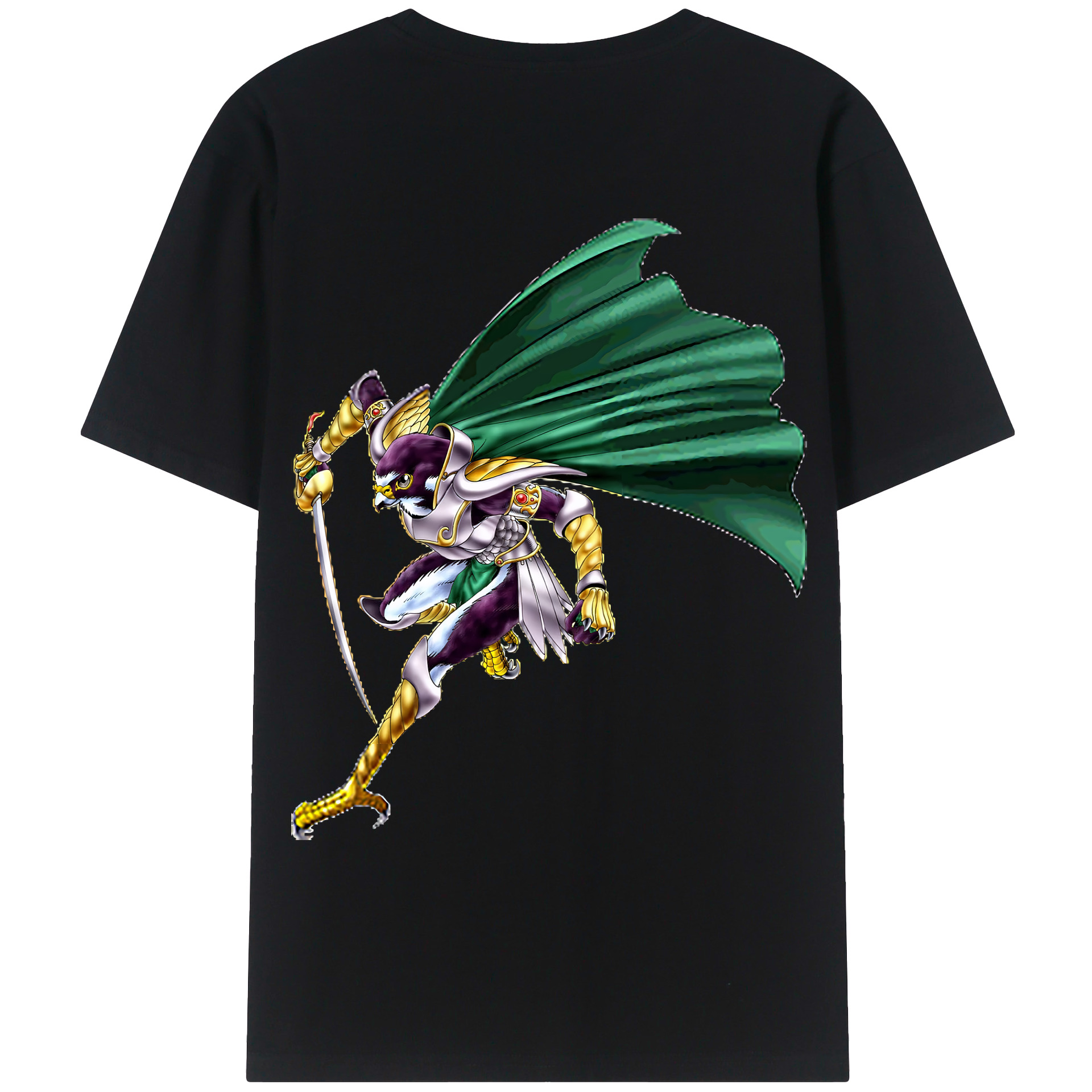 （画像用） 遊☆戯☆王 Yu-Gi-Oh! 綿100％ メンズ半袖Tシャツ（バックプリント） 通気性