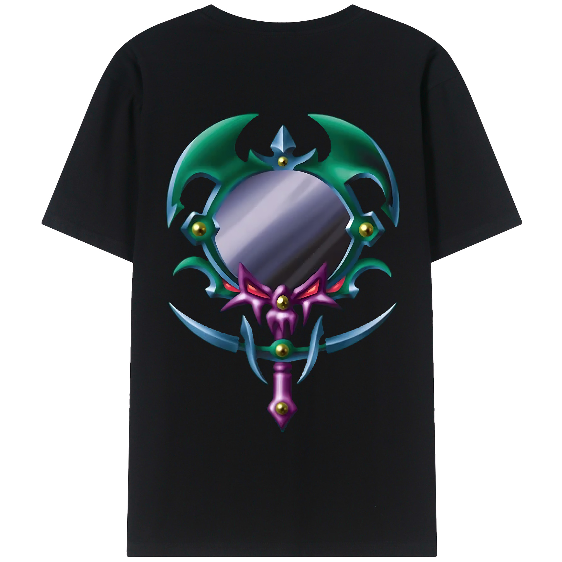 （画像用） 遊☆戯☆王 Yu-Gi-Oh! 綿100％ メンズ半袖Tシャツ（バックプリント） 通気性