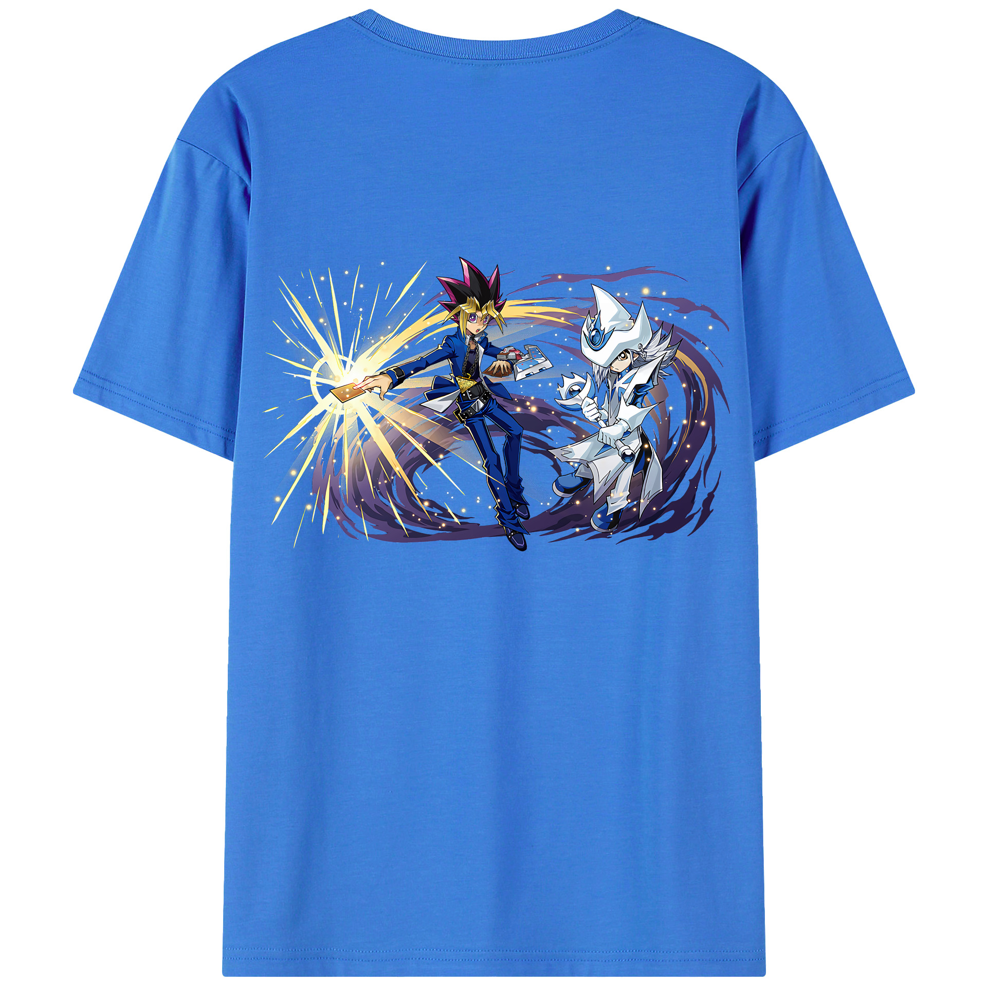 （画像用） 遊☆戯☆王 Yu-Gi-Oh! 綿100％ メンズ半袖Tシャツ（バックプリント） 通気性