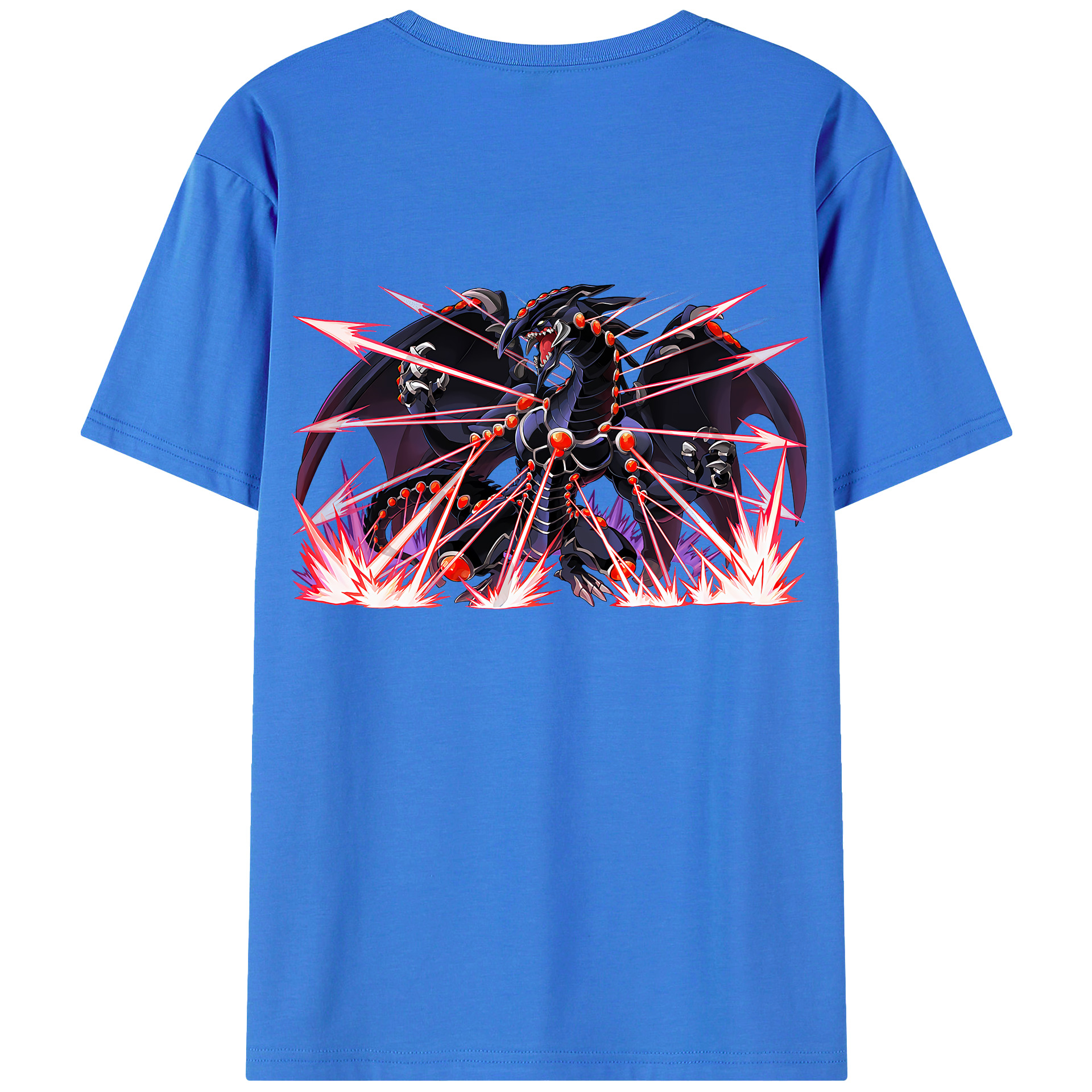 （画像用） 遊☆戯☆王 Yu-Gi-Oh! 綿100％ メンズ半袖Tシャツ（バックプリント） 通気性