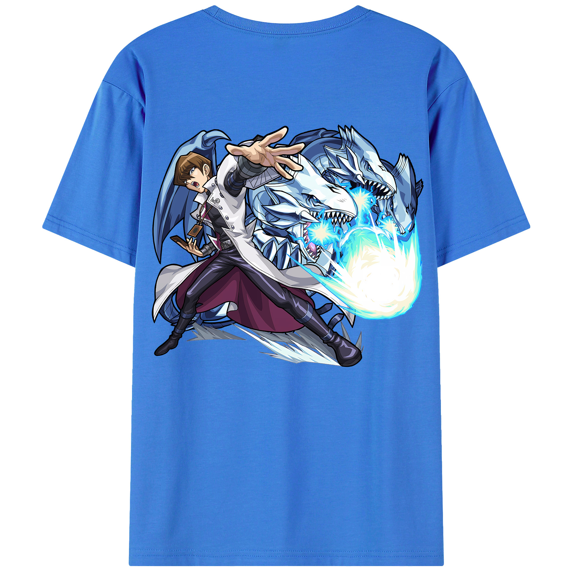 （画像用） 遊☆戯☆王 Yu-Gi-Oh! 綿100％ メンズ半袖Tシャツ（バックプリント） 通気性
