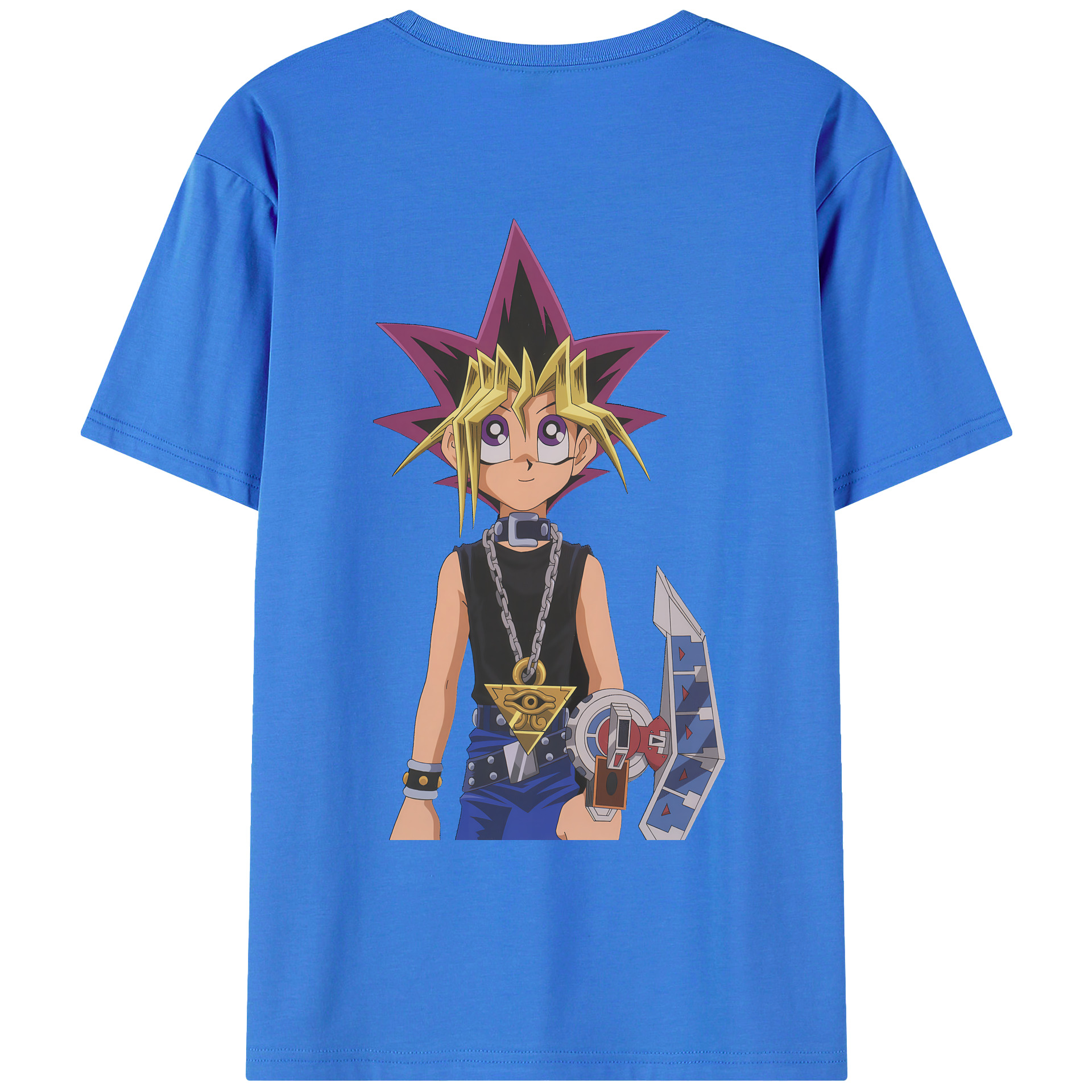 （画像用） 遊☆戯☆王 Yu-Gi-Oh! 綿100％ メンズ半袖Tシャツ（バックプリント） 通気性