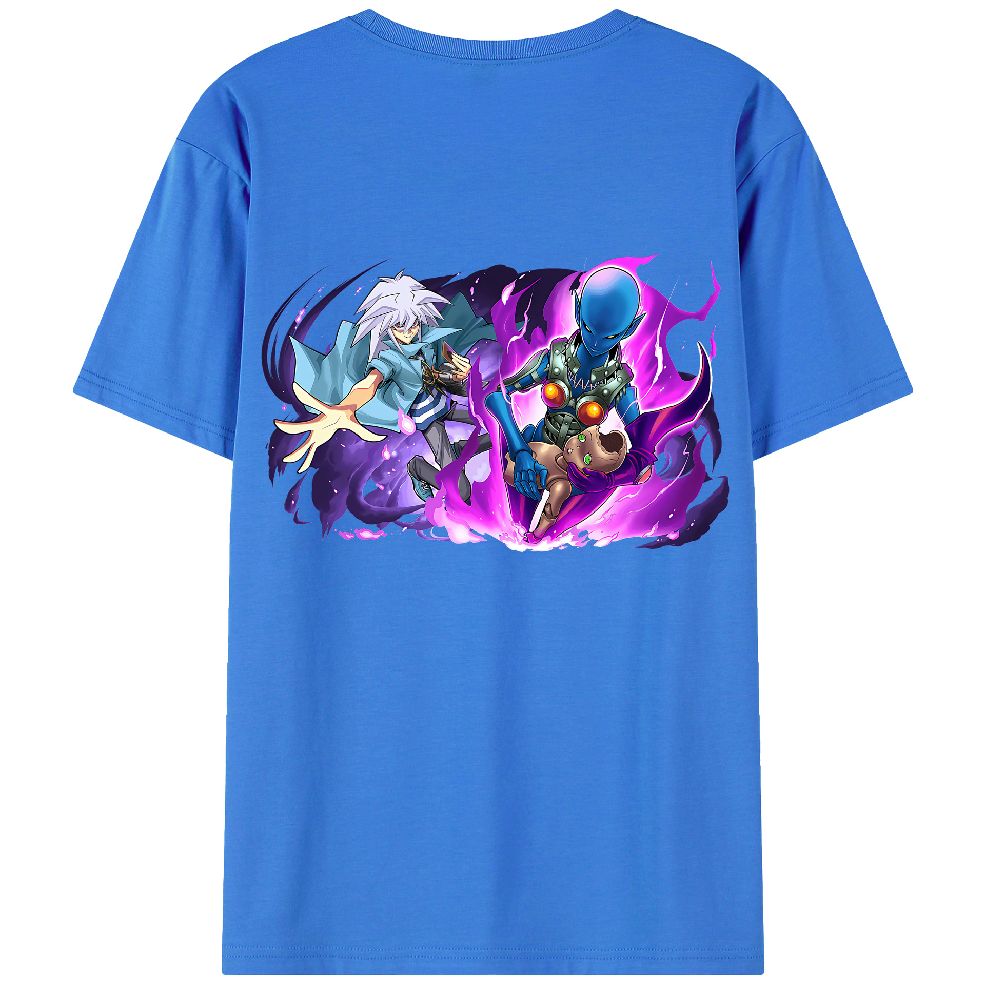 （画像用） 遊☆戯☆王 Yu-Gi-Oh! 綿100％ メンズ半袖Tシャツ（バックプリント） 通気性