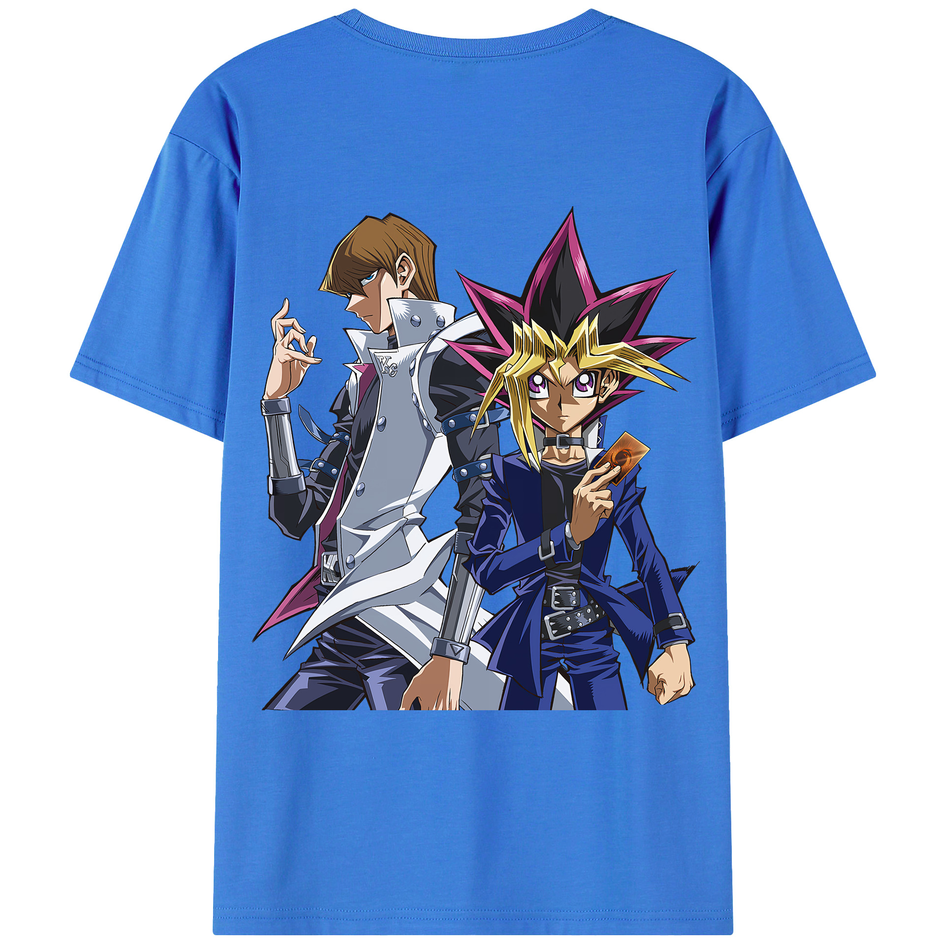 （画像用） 遊☆戯☆王 Yu-Gi-Oh! 綿100％ メンズ半袖Tシャツ（バックプリント） 通気性