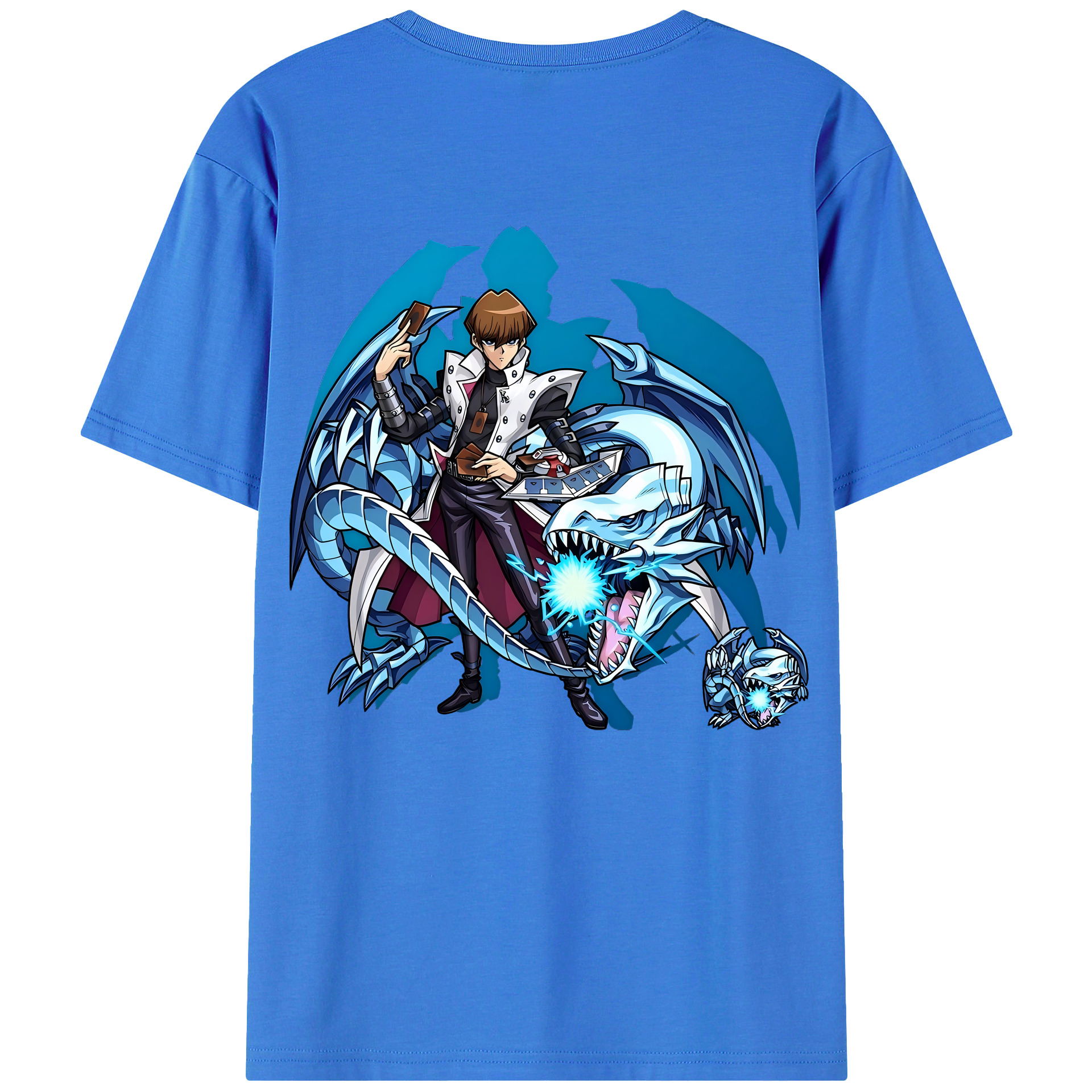 （画像用） 遊☆戯☆王 Yu-Gi-Oh! 綿100％ メンズ半袖Tシャツ（バックプリント） 通気性