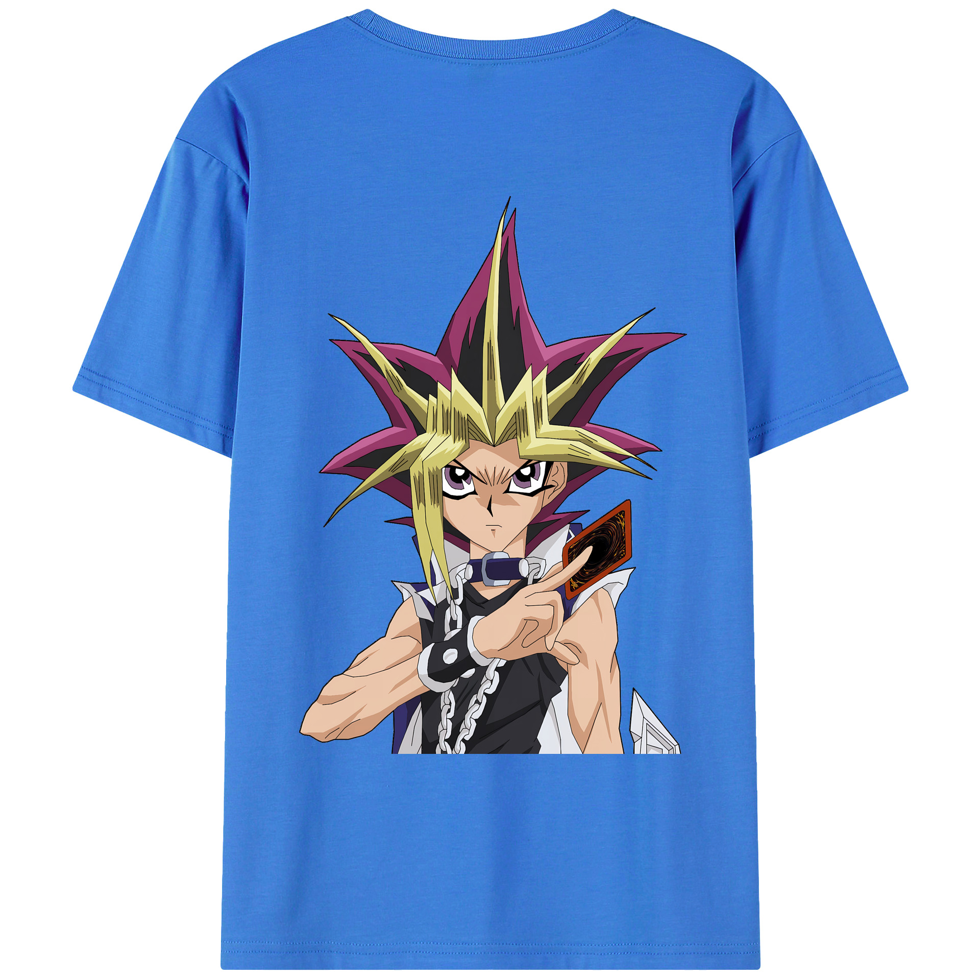 （画像用） 遊☆戯☆王 Yu-Gi-Oh! 綿100％ メンズ半袖Tシャツ（バックプリント） 通気性