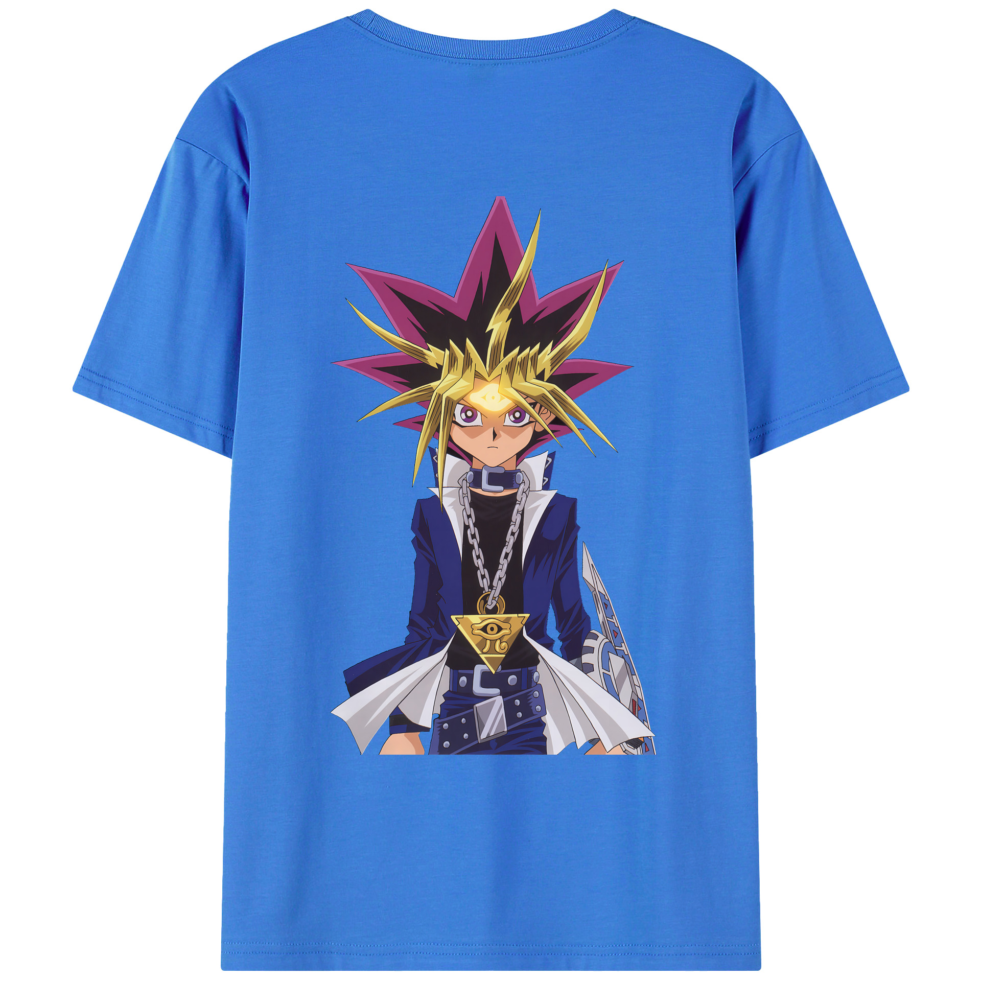 （画像用） 遊☆戯☆王 Yu-Gi-Oh! 綿100％ メンズ半袖Tシャツ（バックプリント） 通気性