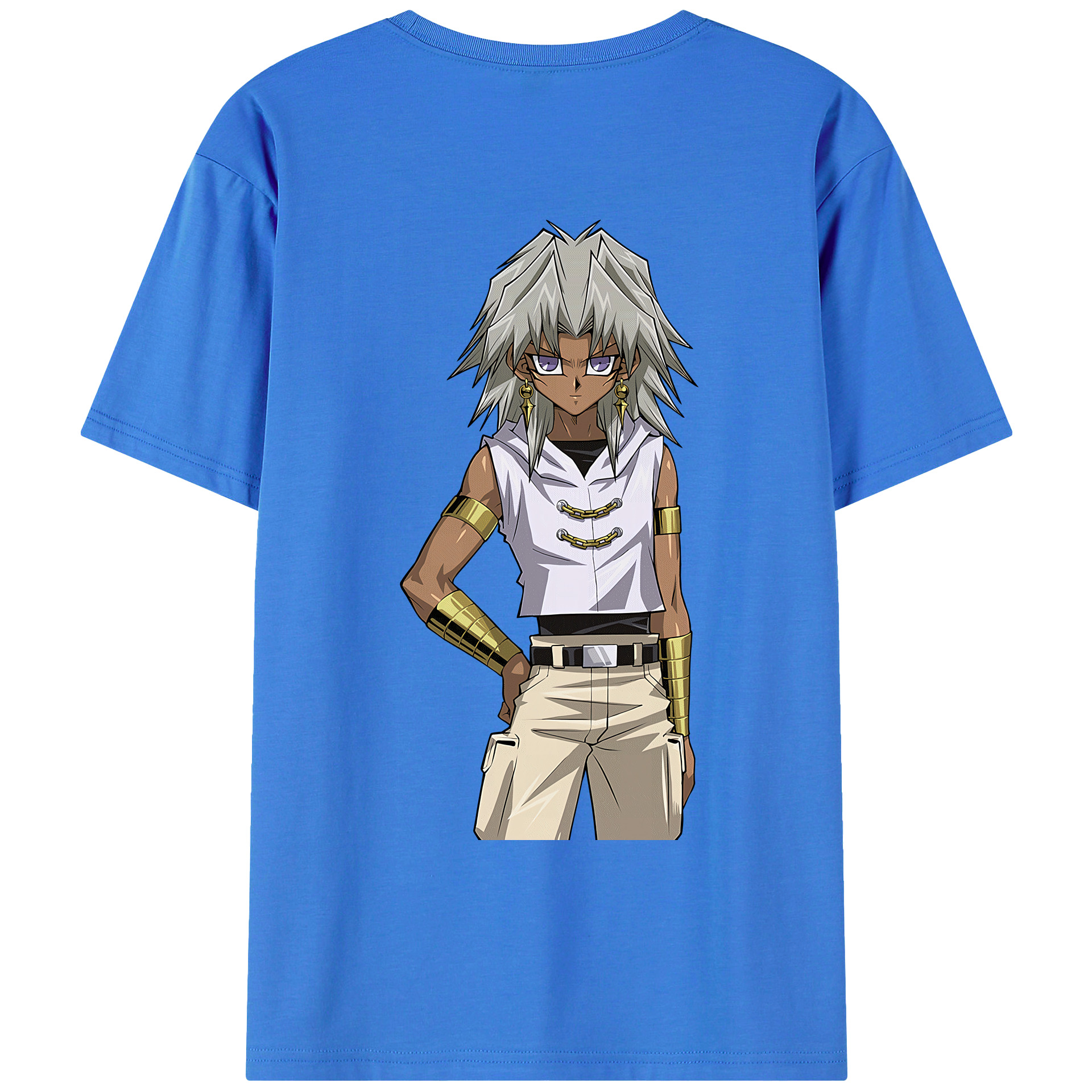 （画像用） 遊☆戯☆王 Yu-Gi-Oh! 綿100％ メンズ半袖Tシャツ（バックプリント） 通気性