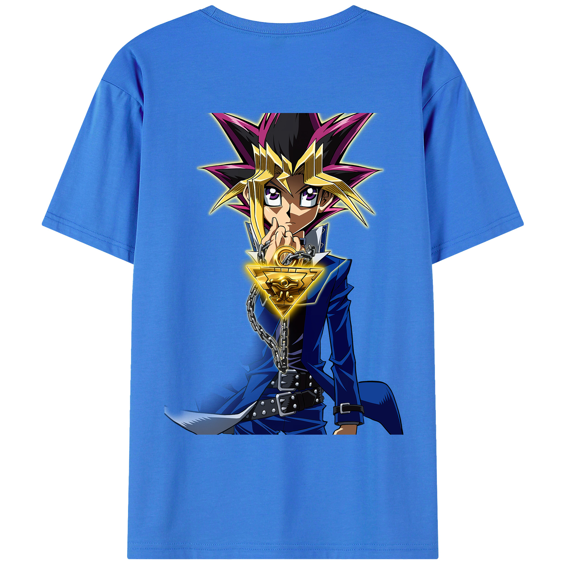 （画像用） 遊☆戯☆王 Yu-Gi-Oh! 綿100％ メンズ半袖Tシャツ（バックプリント） 通気性