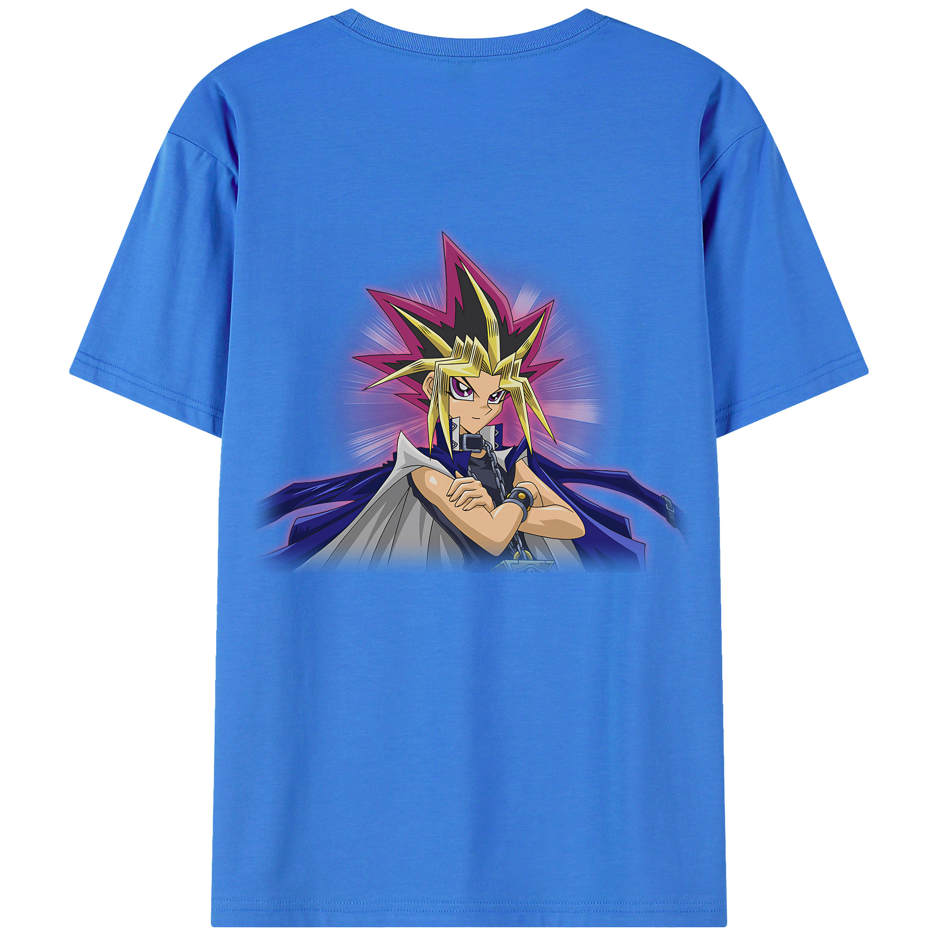 （画像用） 遊☆戯☆王 Yu-Gi-Oh! 綿100％ メンズ半袖Tシャツ（バックプリント） 通気性