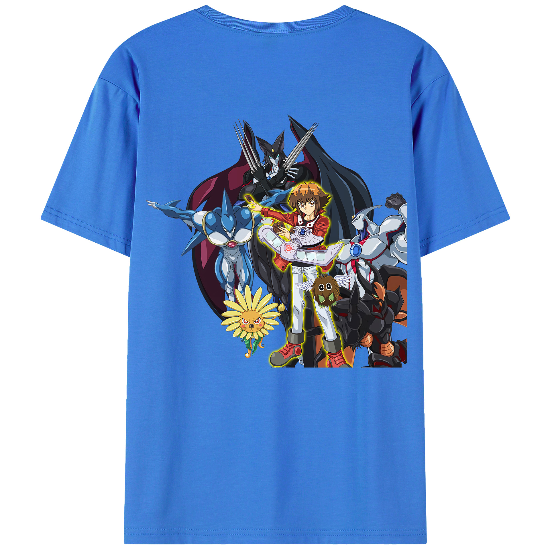 （画像用） 遊☆戯☆王 Yu-Gi-Oh! 綿100％ メンズ半袖Tシャツ（バックプリント） 通気性
