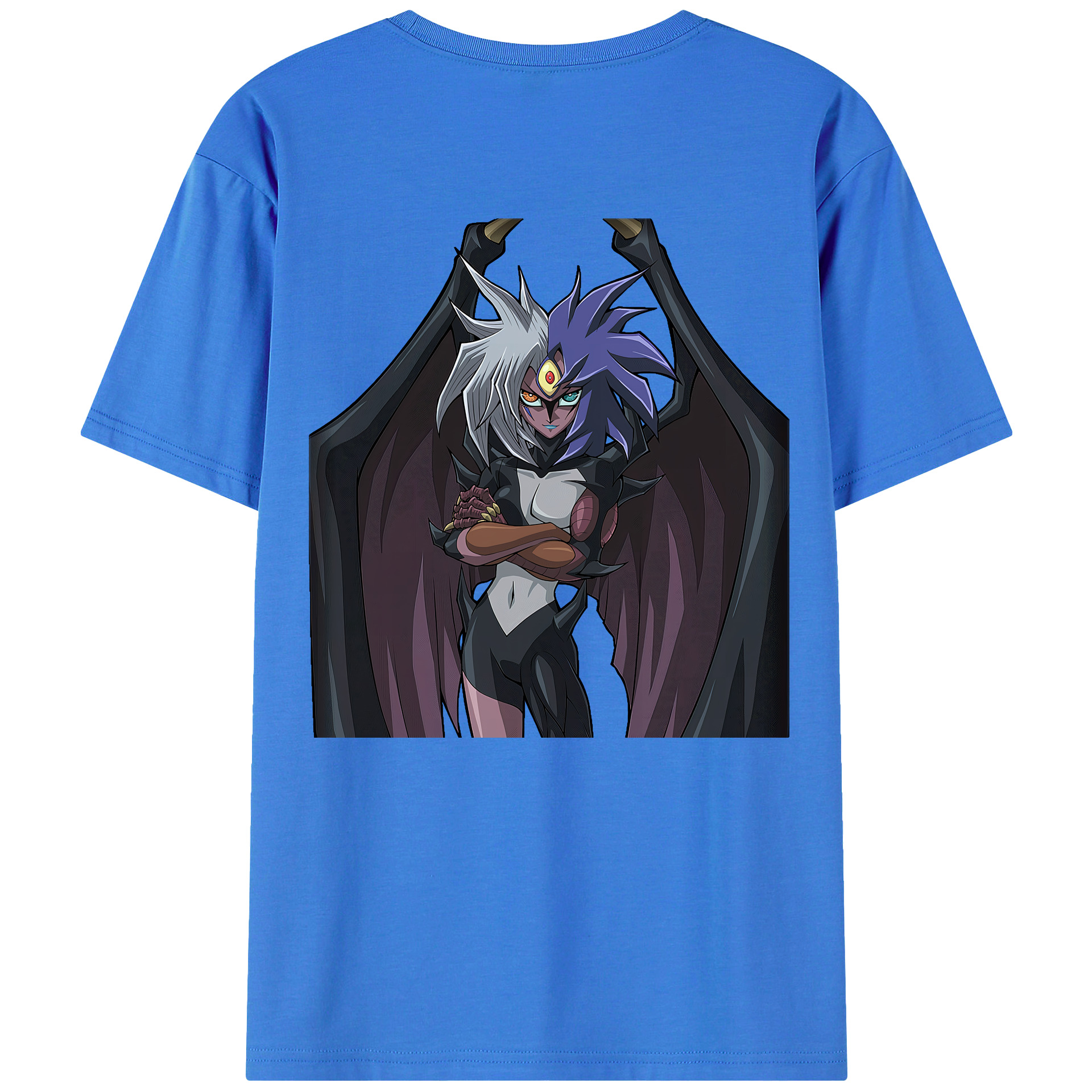 （画像用） 遊☆戯☆王 Yu-Gi-Oh! 綿100％ メンズ半袖Tシャツ（バックプリント） 通気性