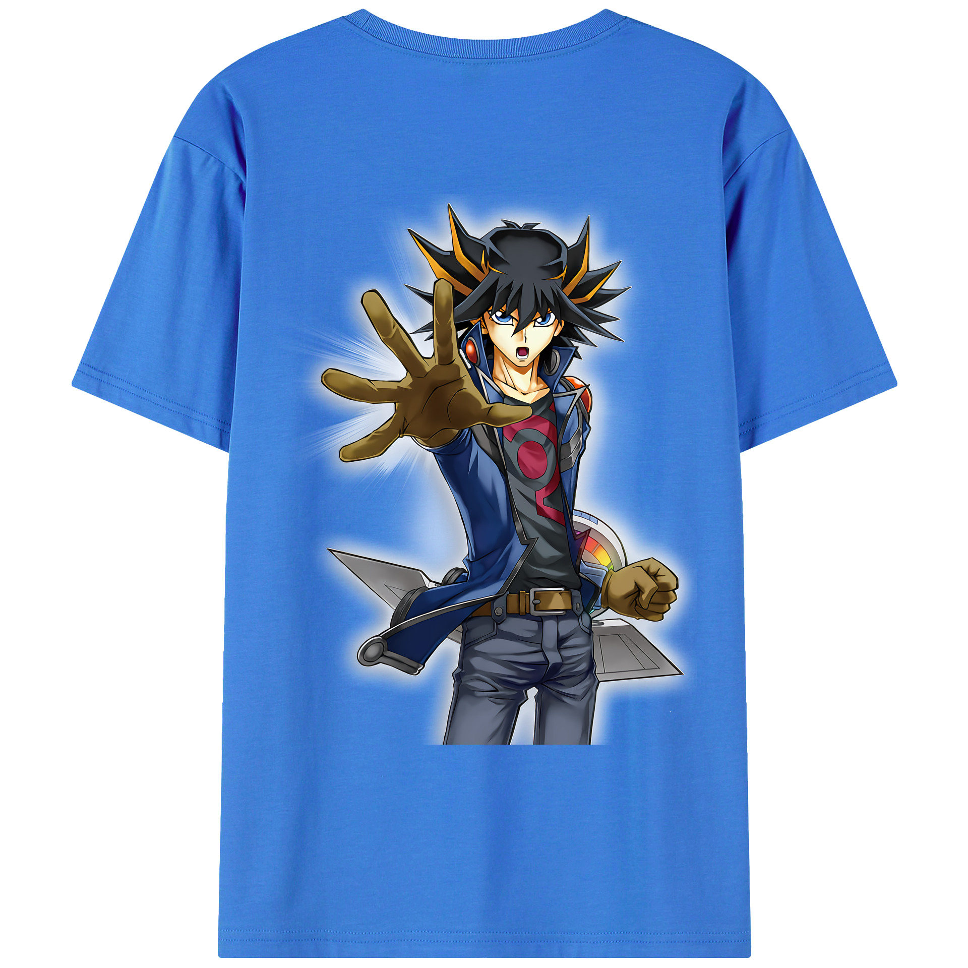 （画像用） 遊☆戯☆王 Yu-Gi-Oh! 綿100％ メンズ半袖Tシャツ（バックプリント） 通気性