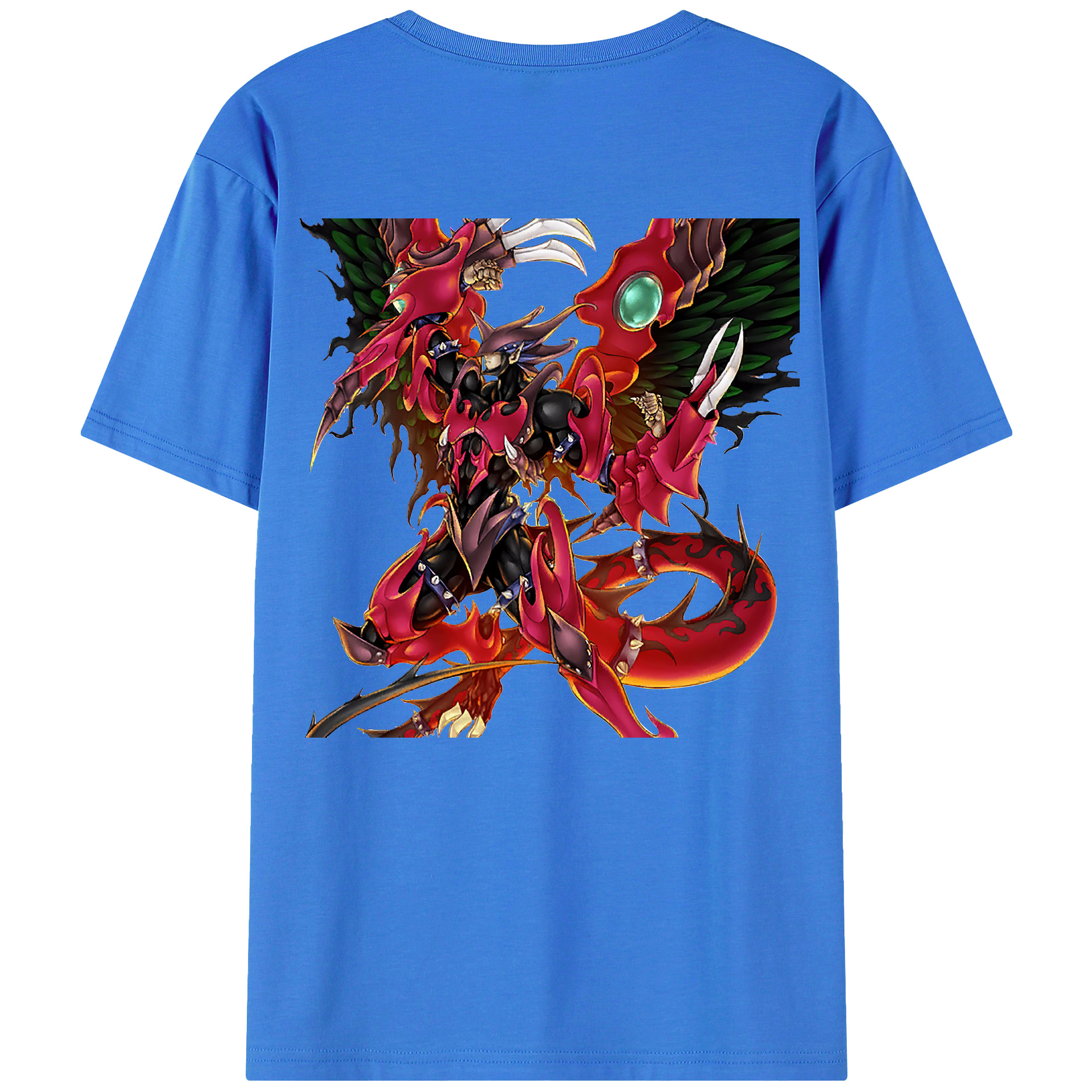 （画像用） 遊☆戯☆王 Yu-Gi-Oh! 綿100％ メンズ半袖Tシャツ（バックプリント） 通気性