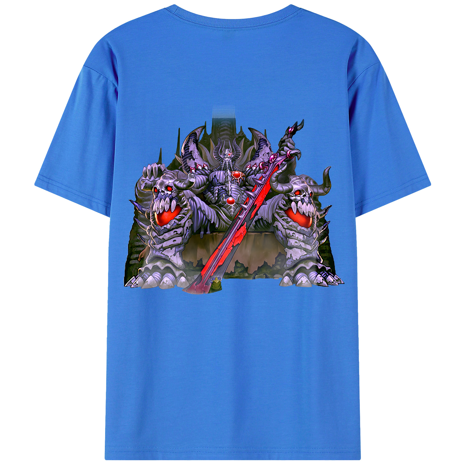 （画像用） 遊☆戯☆王 Yu-Gi-Oh! 綿100％ メンズ半袖Tシャツ（バックプリント） 通気性