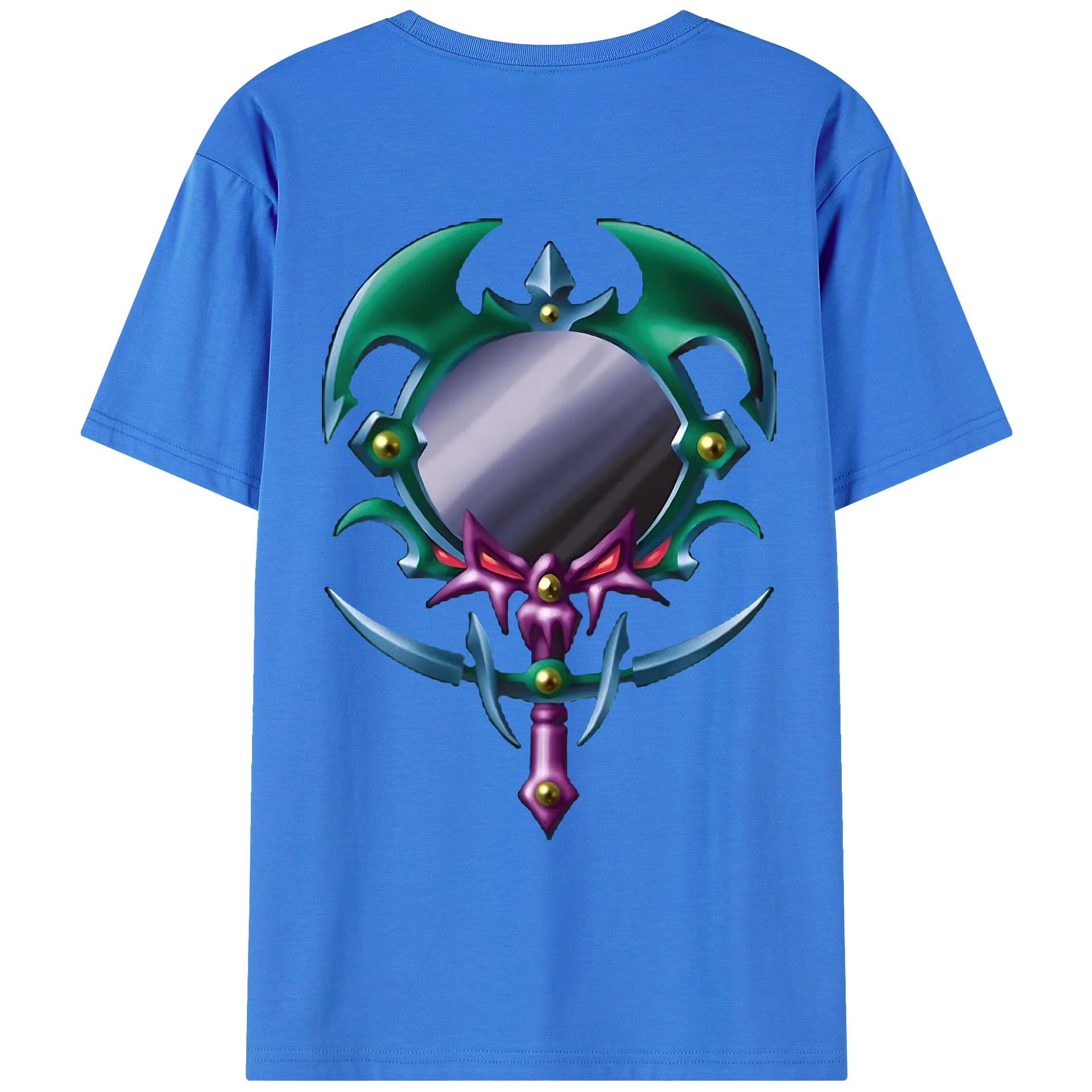 （画像用） 遊☆戯☆王 Yu-Gi-Oh! 綿100％ メンズ半袖Tシャツ（バックプリント） 通気性