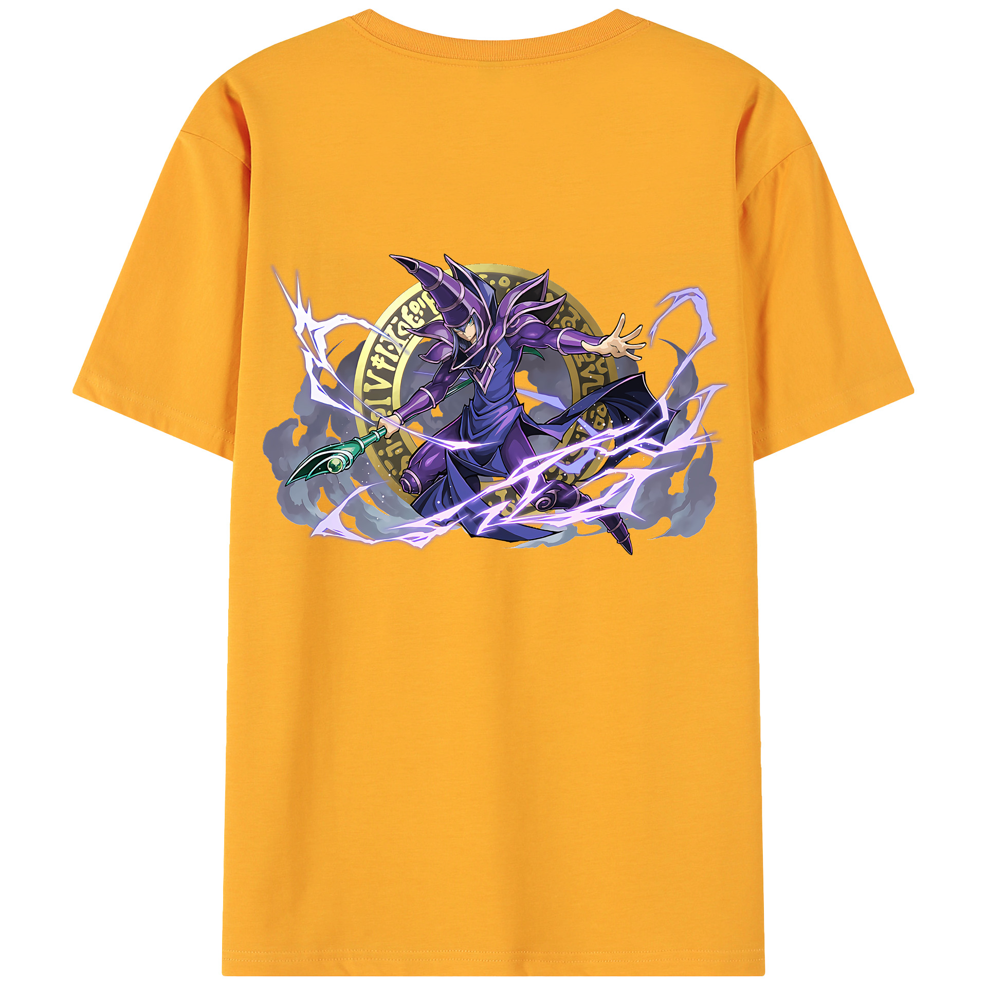 （画像用） 遊☆戯☆王 Yu-Gi-Oh! 綿100％ メンズ半袖Tシャツ（バックプリント） 通気性