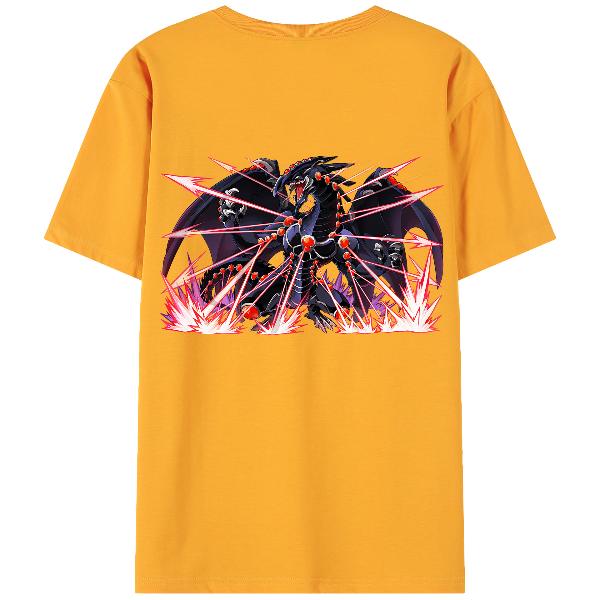 （画像用） 遊☆戯☆王 Yu-Gi-Oh! 綿100％ メンズ半袖Tシャツ（バックプリント） 通気性