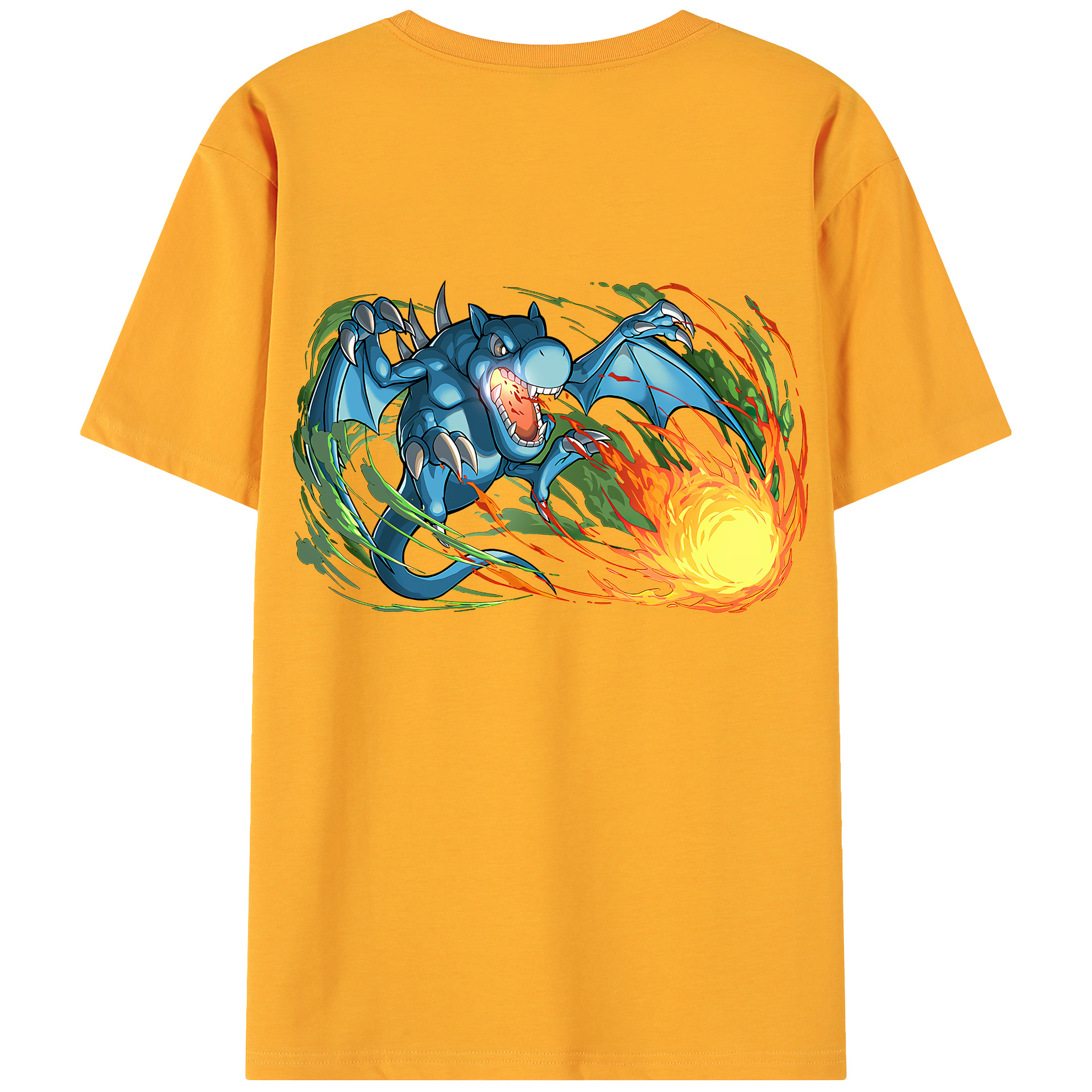 （画像用） 遊☆戯☆王 Yu-Gi-Oh! 綿100％ メンズ半袖Tシャツ（バックプリント） 通気性