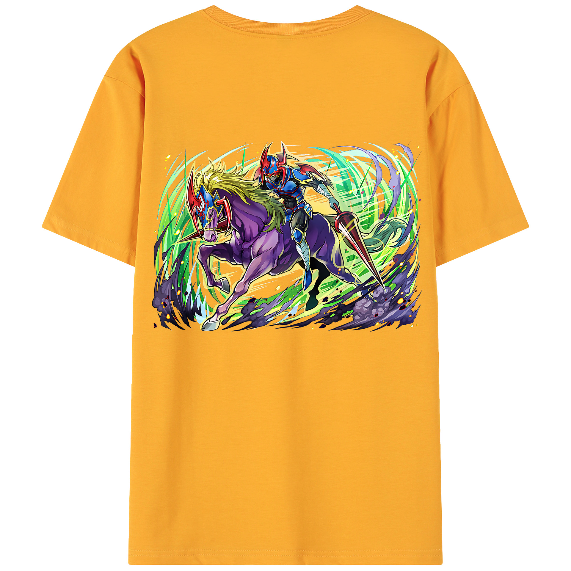 （画像用） 遊☆戯☆王 Yu-Gi-Oh! 綿100％ メンズ半袖Tシャツ（バックプリント） 通気性