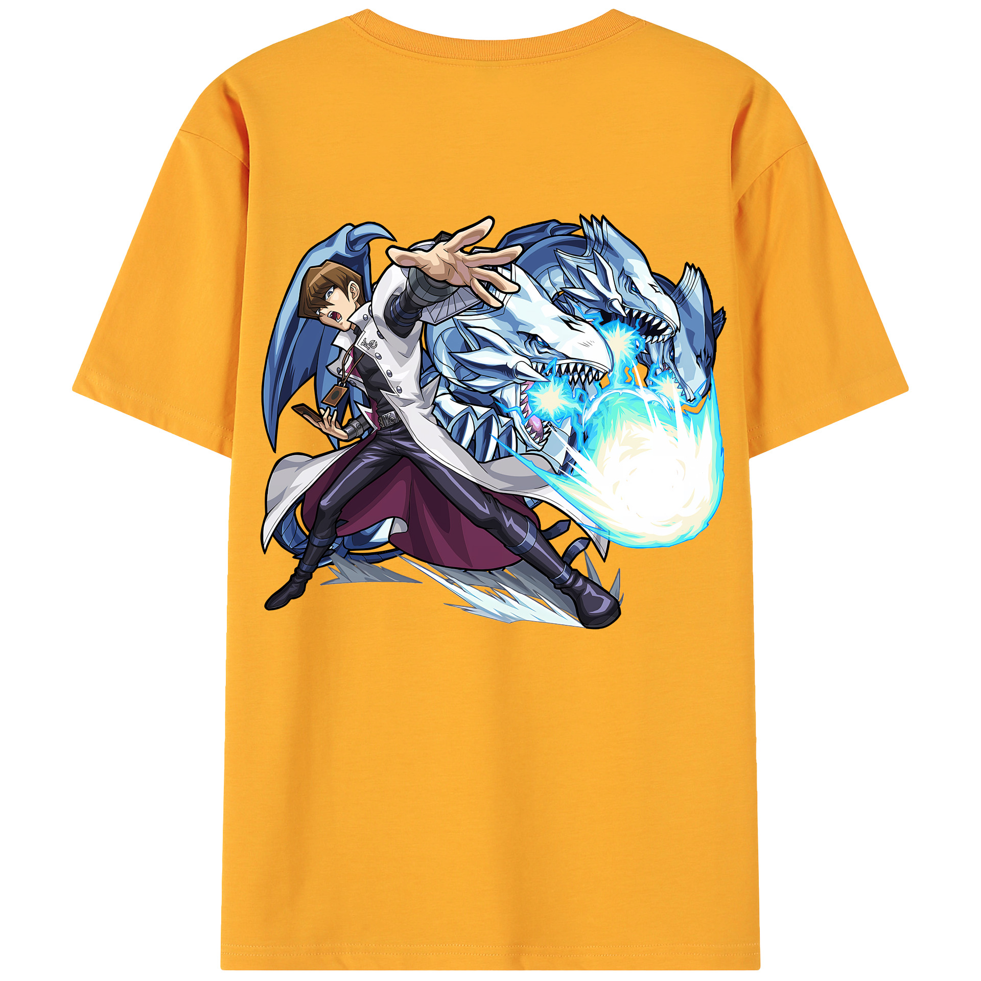 （画像用） 遊☆戯☆王 Yu-Gi-Oh! 綿100％ メンズ半袖Tシャツ（バックプリント） 通気性