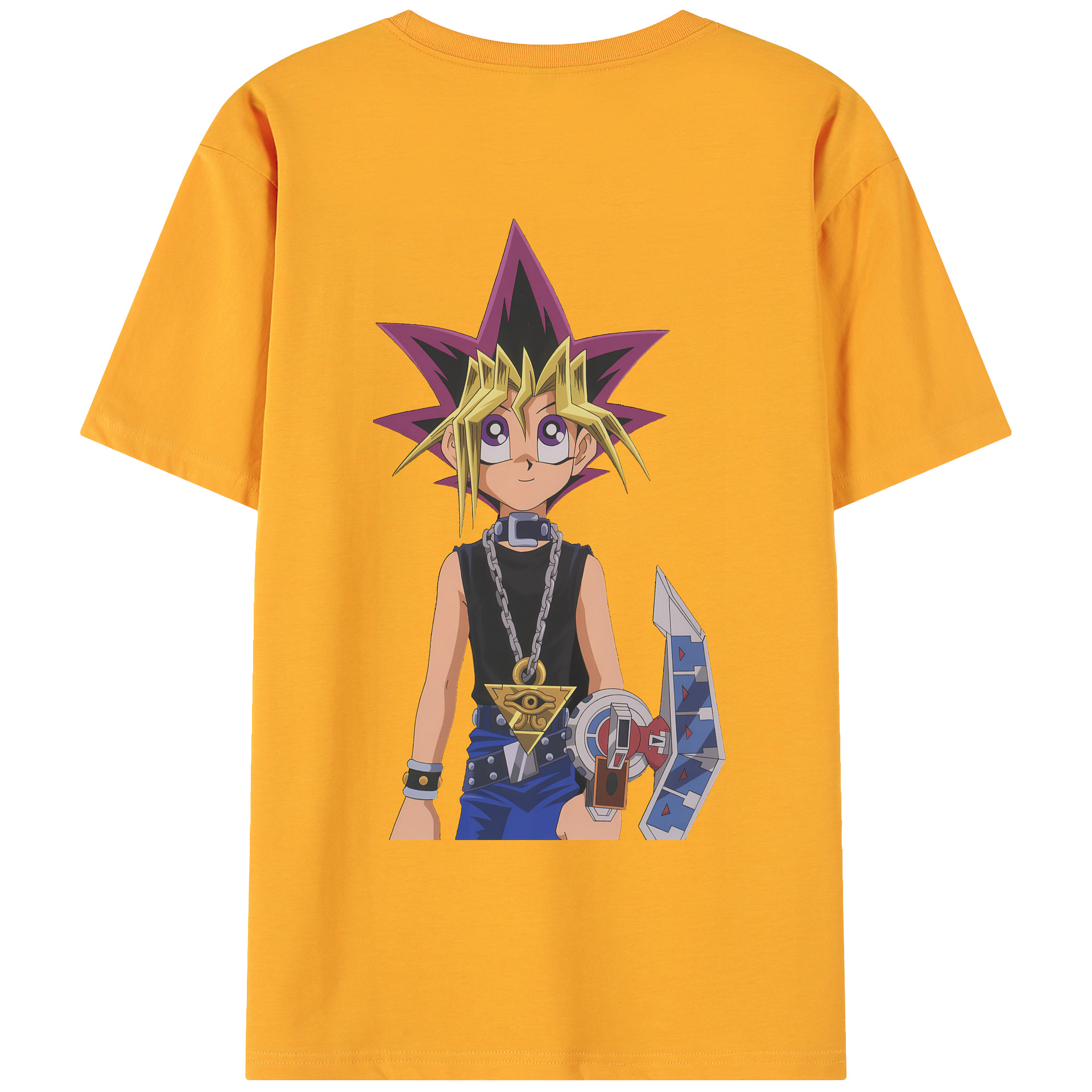 （画像用） 遊☆戯☆王 Yu-Gi-Oh! 綿100％ メンズ半袖Tシャツ（バックプリント） 通気性