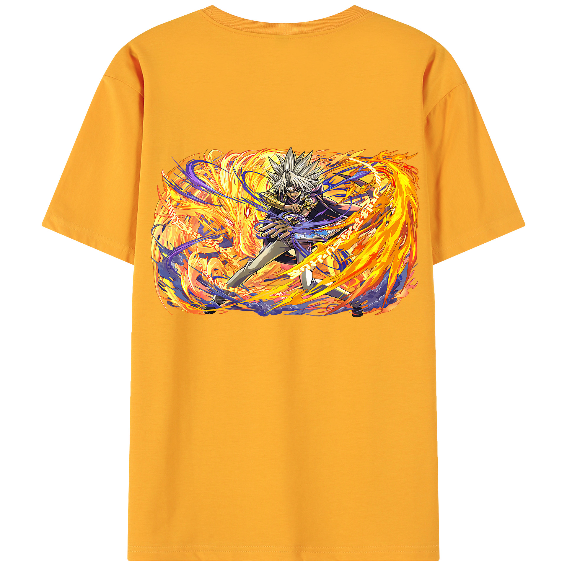 （画像用） 遊☆戯☆王 Yu-Gi-Oh! 綿100％ メンズ半袖Tシャツ（バックプリント） 通気性