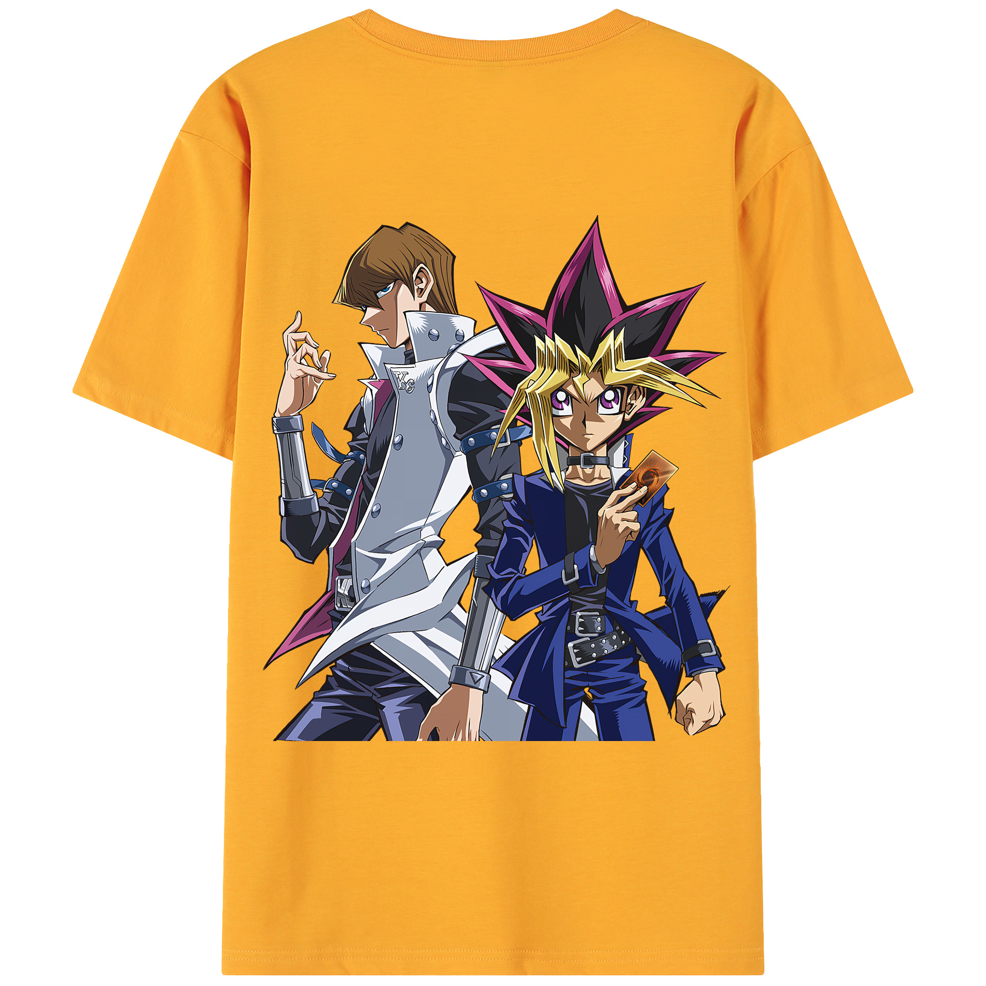 （画像用） 遊☆戯☆王 Yu-Gi-Oh! 綿100％ メンズ半袖Tシャツ（バックプリント） 通気性