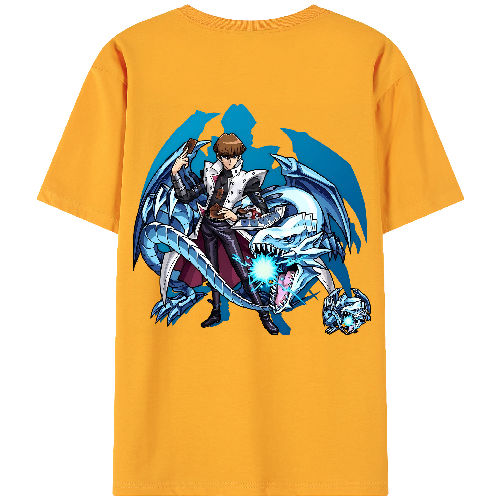 （画像用） 遊☆戯☆王 Yu-Gi-Oh! 綿100％ メンズ半袖Tシャツ（バックプリント） 通気性