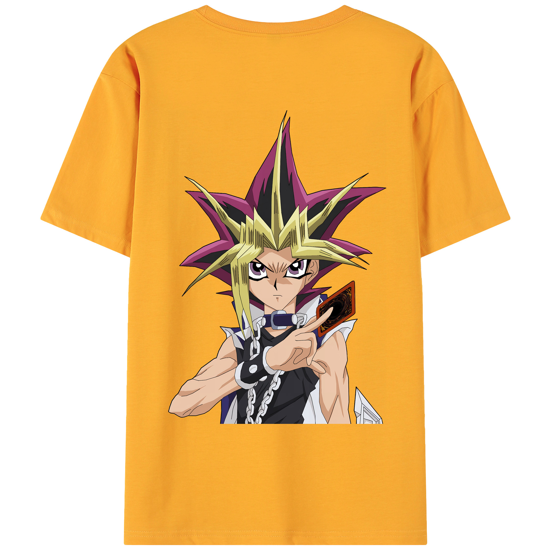 （画像用） 遊☆戯☆王 Yu-Gi-Oh! 綿100％ メンズ半袖Tシャツ（バックプリント） 通気性