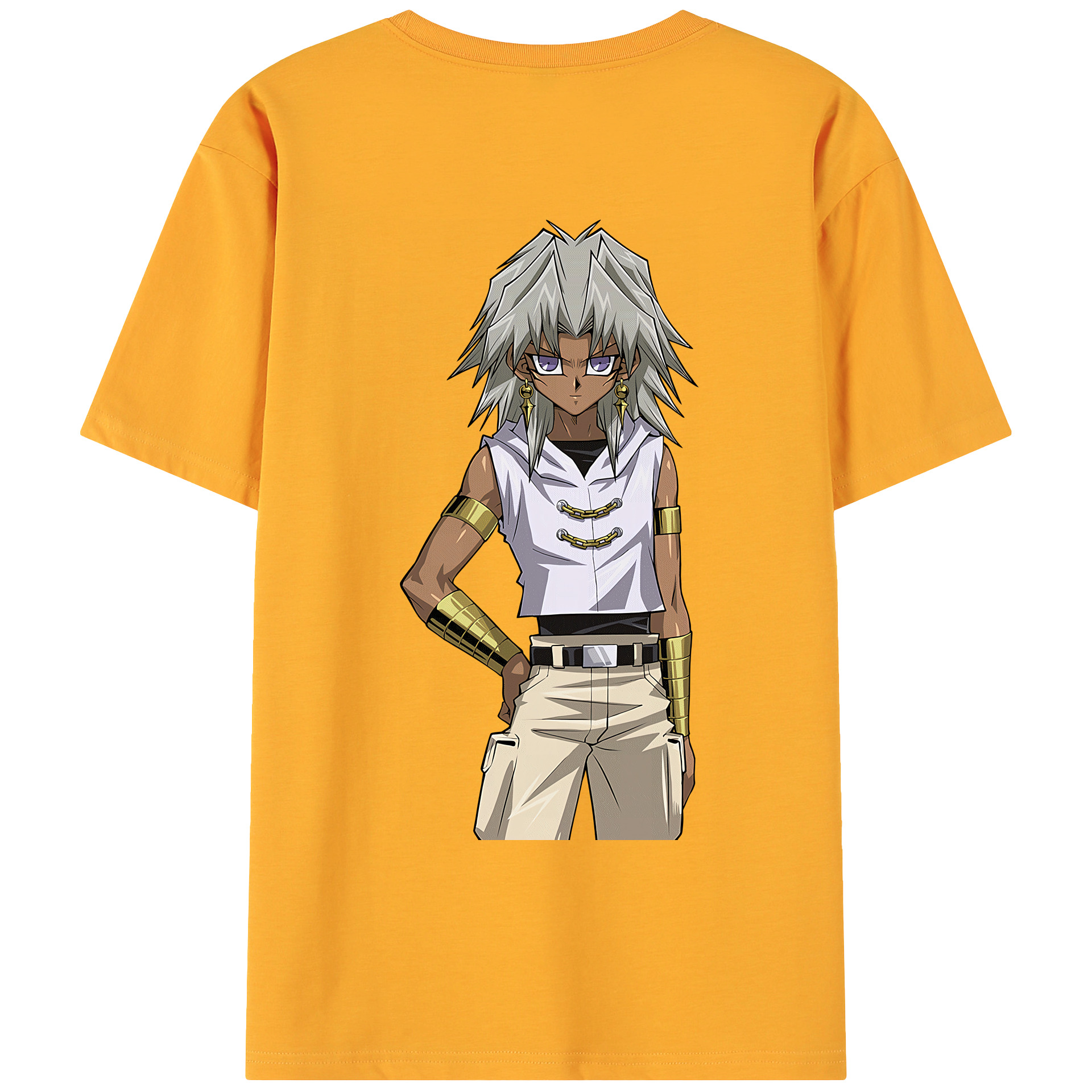 （画像用） 遊☆戯☆王 Yu-Gi-Oh! 綿100％ メンズ半袖Tシャツ（バックプリント） 通気性