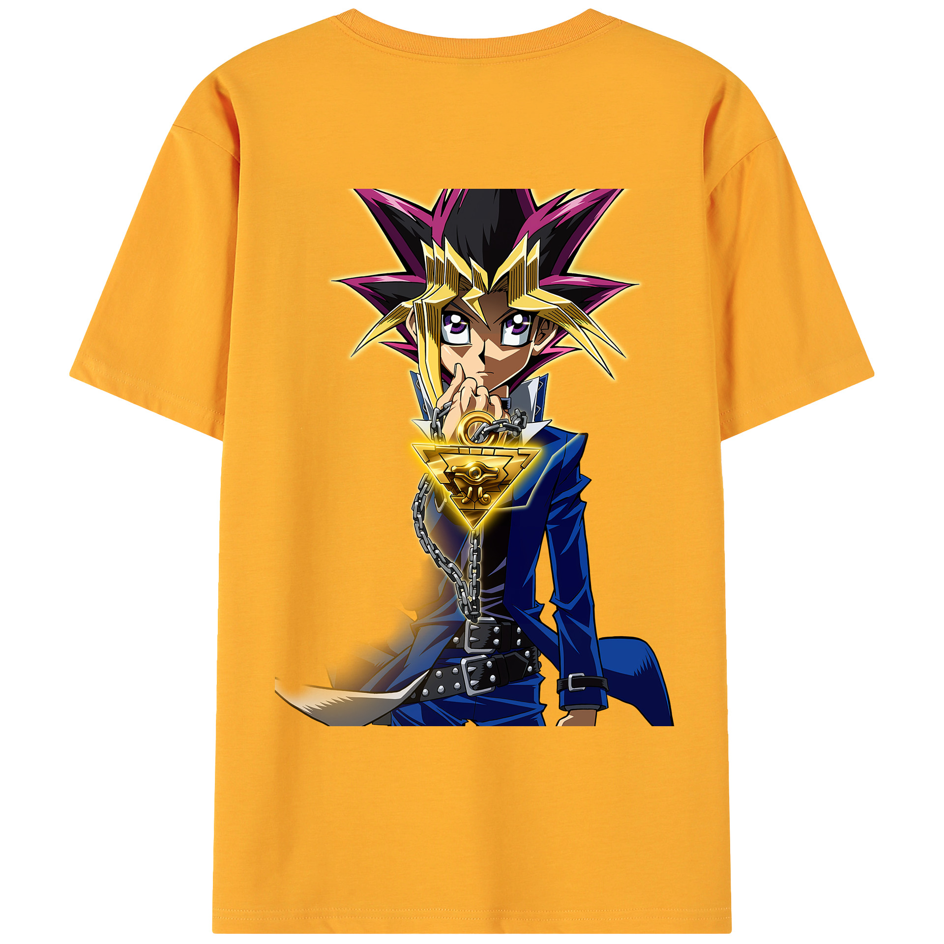 （画像用） 遊☆戯☆王 Yu-Gi-Oh! 綿100％ メンズ半袖Tシャツ（バックプリント） 通気性
