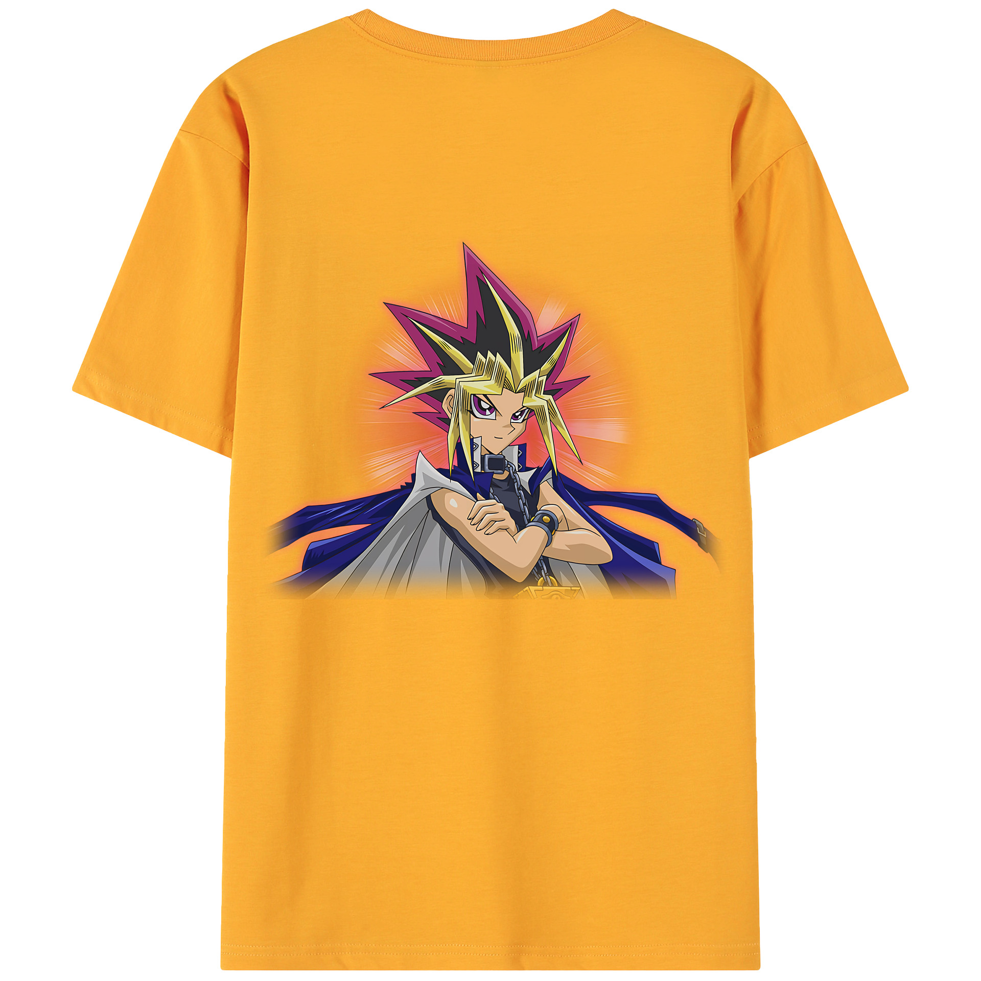 （画像用） 遊☆戯☆王 Yu-Gi-Oh! 綿100％ メンズ半袖Tシャツ（バックプリント） 通気性