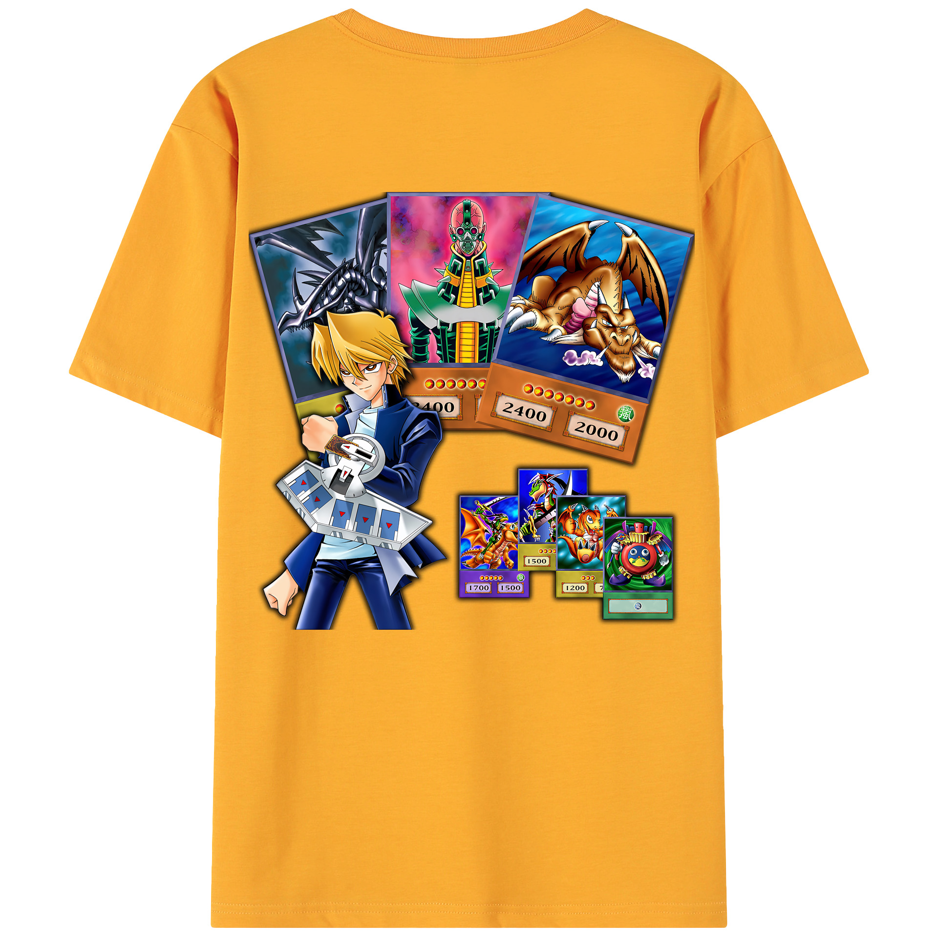 （画像用） 遊☆戯☆王 Yu-Gi-Oh! 綿100％ メンズ半袖Tシャツ（バックプリント） 通気性