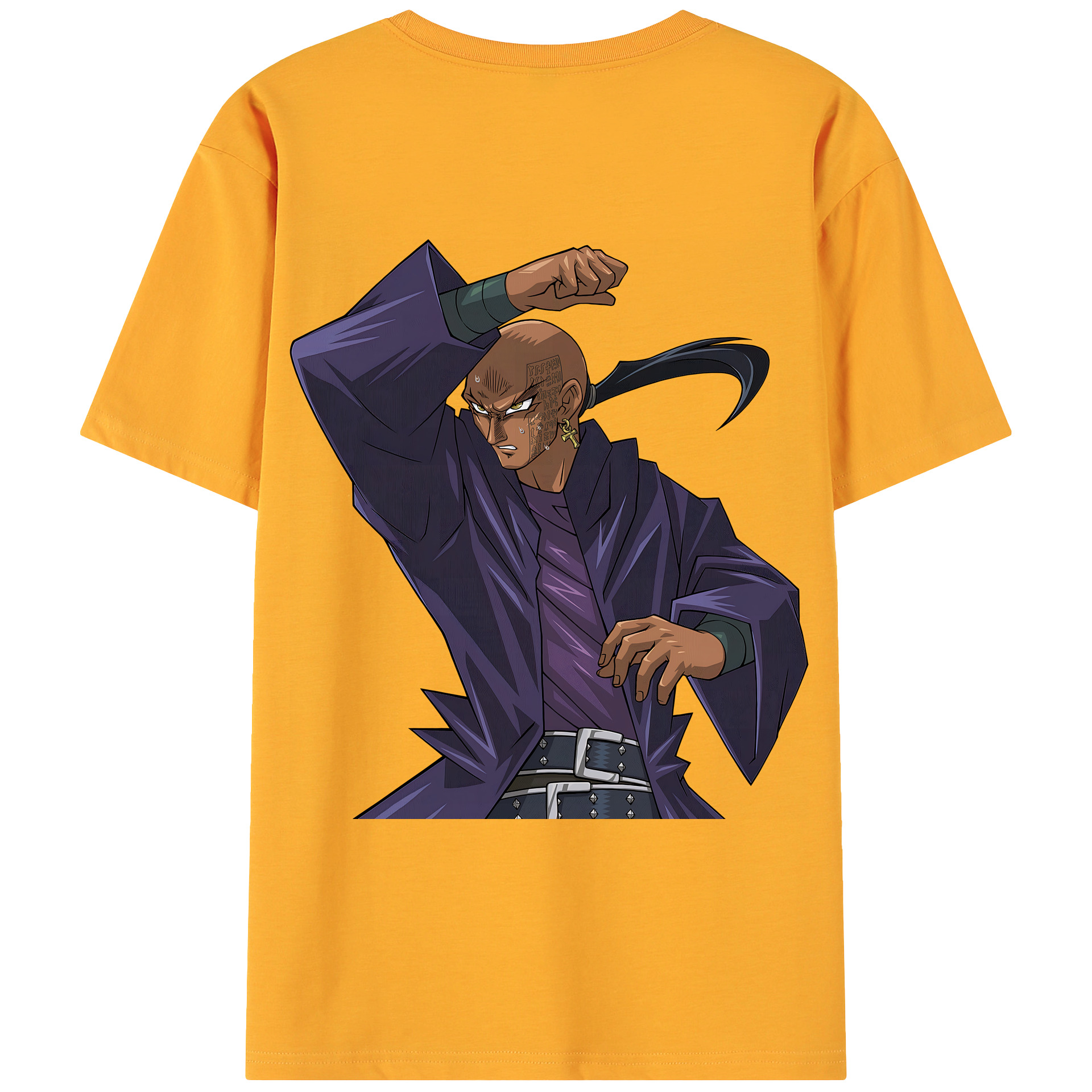 （画像用） 遊☆戯☆王 Yu-Gi-Oh! 綿100％ メンズ半袖Tシャツ（バックプリント） 通気性