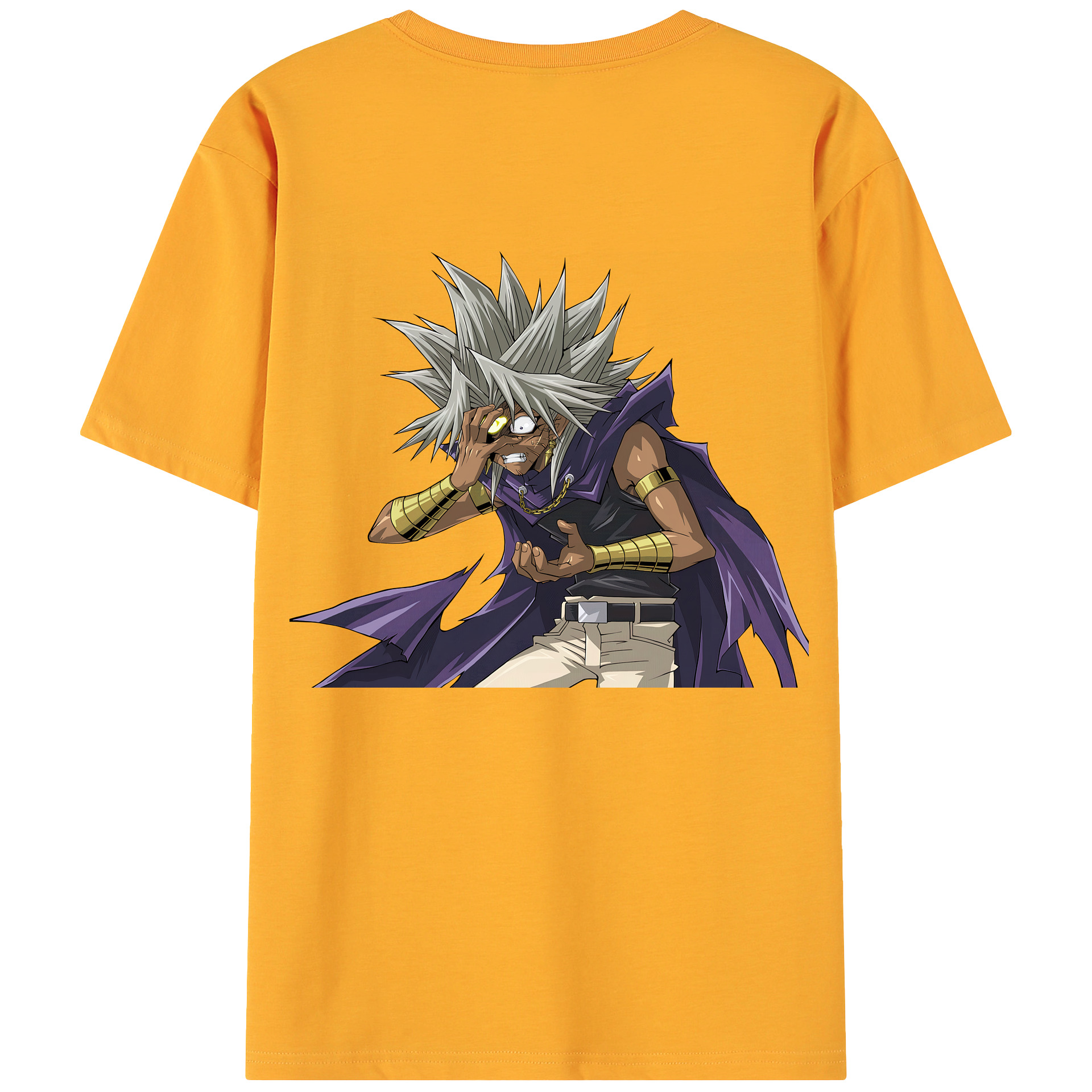 （画像用） 遊☆戯☆王 Yu-Gi-Oh! 綿100％ メンズ半袖Tシャツ（バックプリント） 通気性