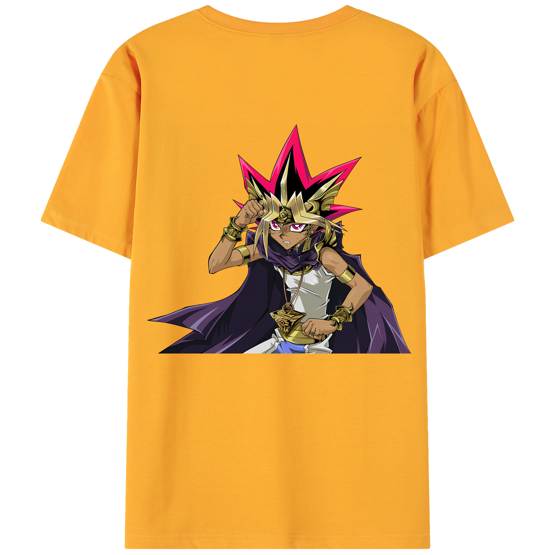 （画像用） 遊☆戯☆王 Yu-Gi-Oh! 綿100％ メンズ半袖Tシャツ（バックプリント） 通気性
