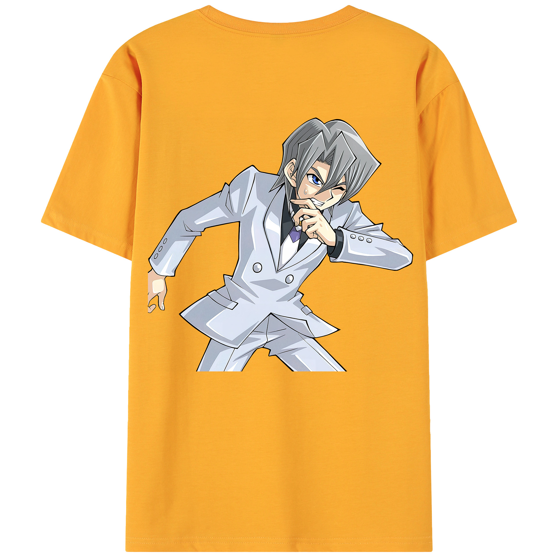 （画像用） 遊☆戯☆王 Yu-Gi-Oh! 綿100％ メンズ半袖Tシャツ（バックプリント） 通気性