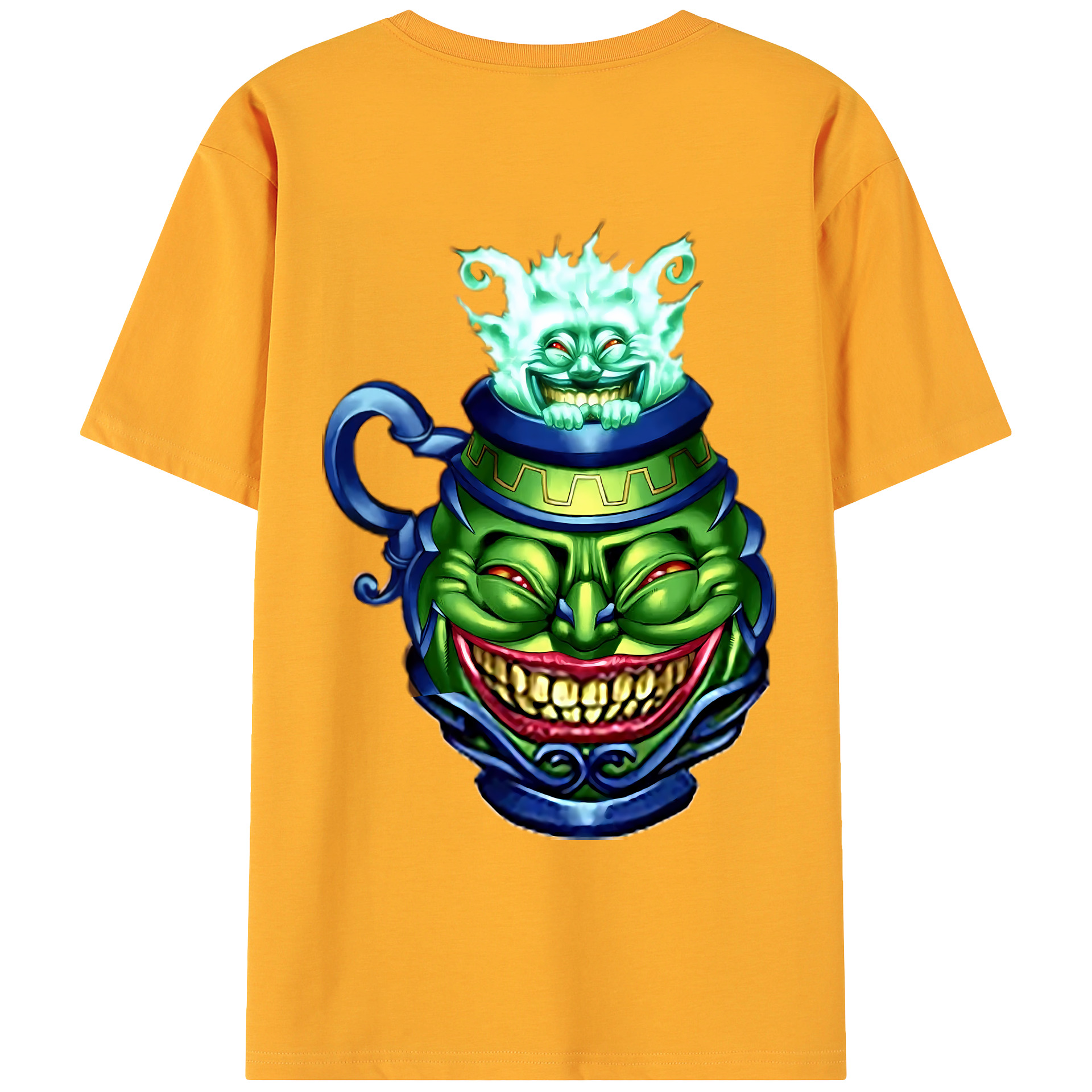 （画像用） 遊☆戯☆王 Yu-Gi-Oh! 綿100％ メンズ半袖Tシャツ（バックプリント） 通気性