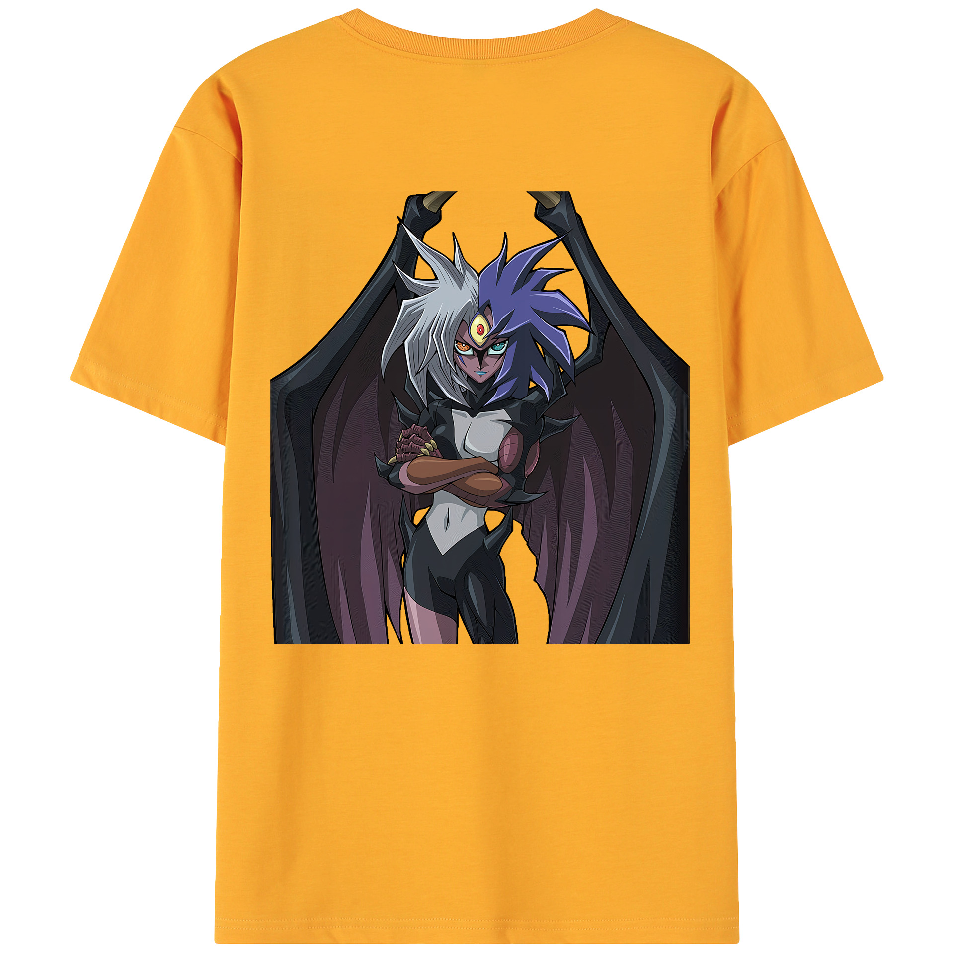 （画像用） 遊☆戯☆王 Yu-Gi-Oh! 綿100％ メンズ半袖Tシャツ（バックプリント） 通気性