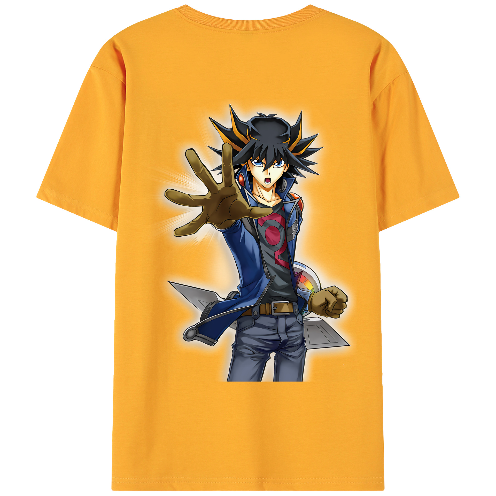 （画像用） 遊☆戯☆王 Yu-Gi-Oh! 綿100％ メンズ半袖Tシャツ（バックプリント） 通気性