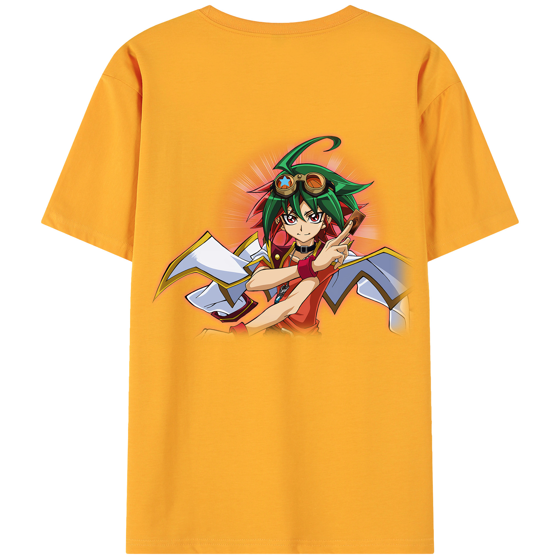 （画像用） 遊☆戯☆王 Yu-Gi-Oh! 綿100％ メンズ半袖Tシャツ（バックプリント） 通気性