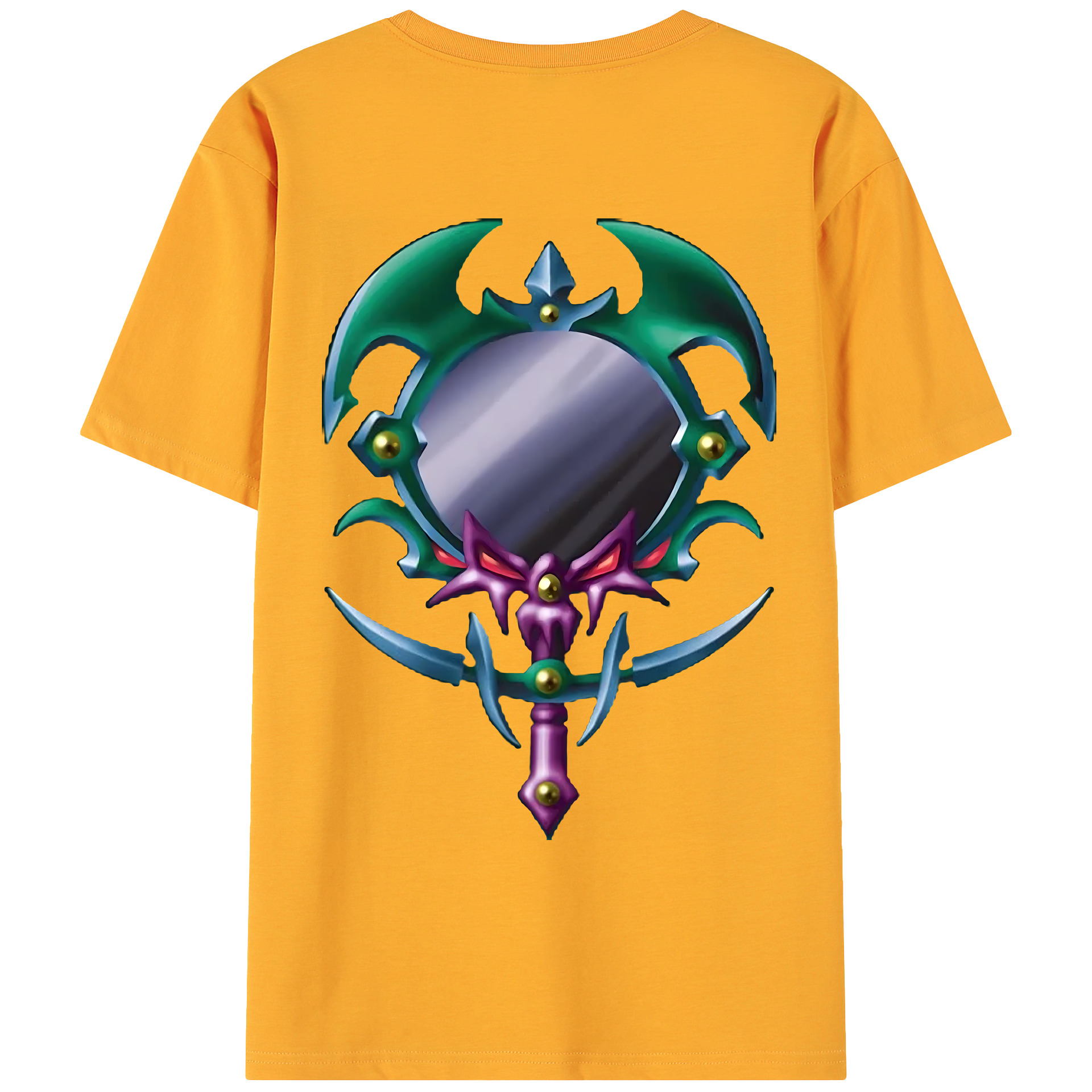 （画像用） 遊☆戯☆王 Yu-Gi-Oh! 綿100％ メンズ半袖Tシャツ（バックプリント） 通気性