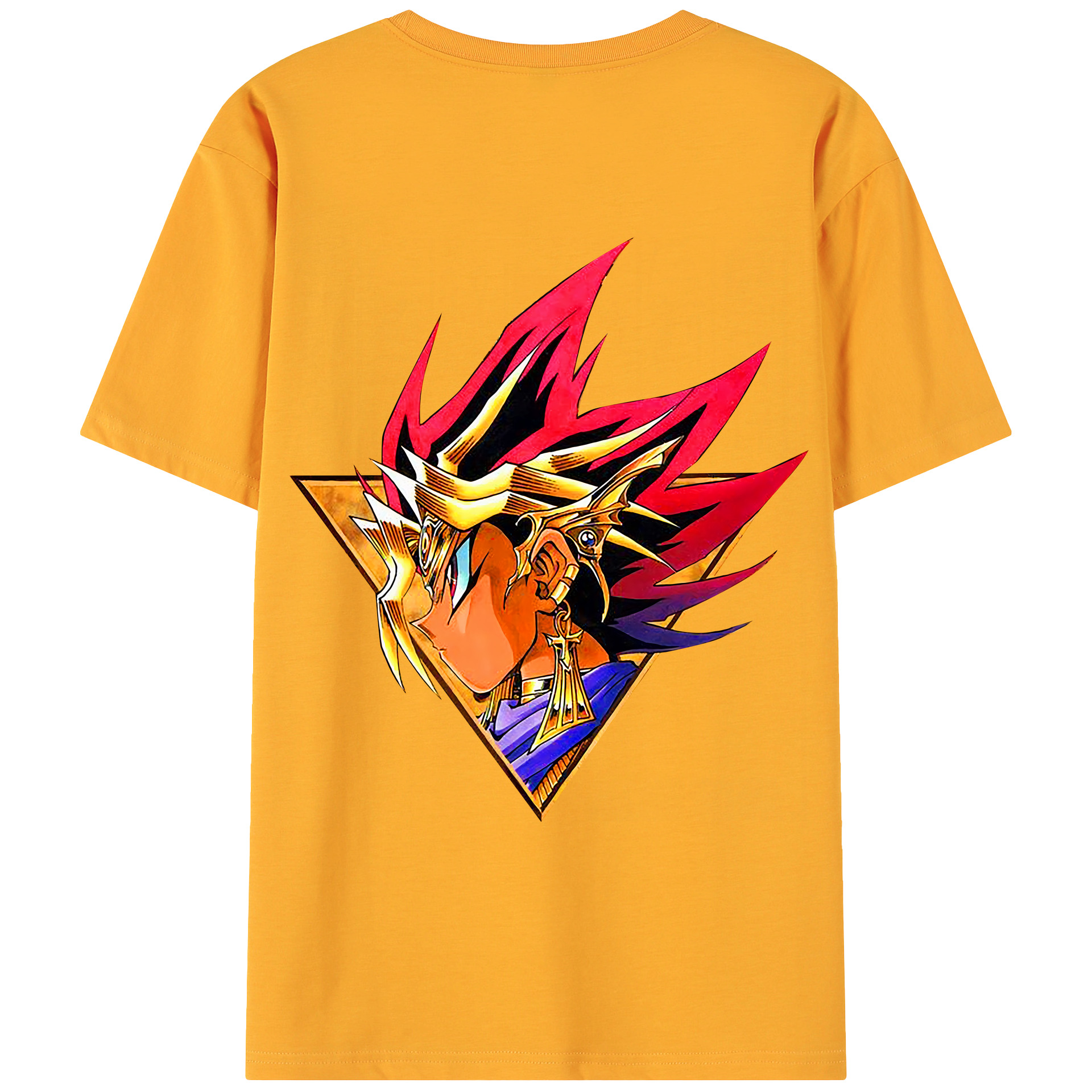 （画像用） 遊☆戯☆王 Yu-Gi-Oh! 綿100％ メンズ半袖Tシャツ（バックプリント） 通気性