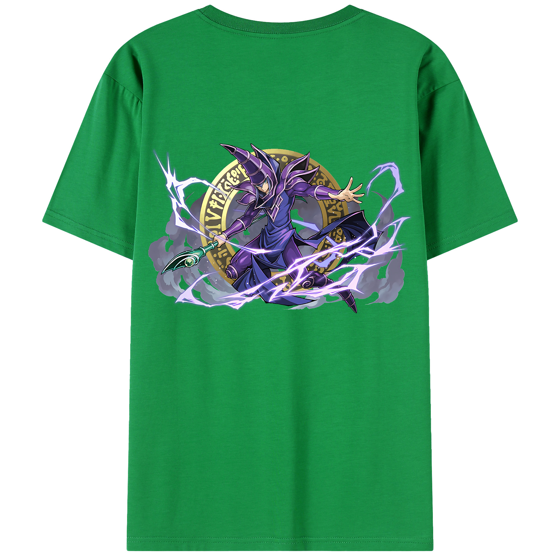 （画像用） 遊☆戯☆王 Yu-Gi-Oh! 綿100％ メンズ半袖Tシャツ（バックプリント） 通気性