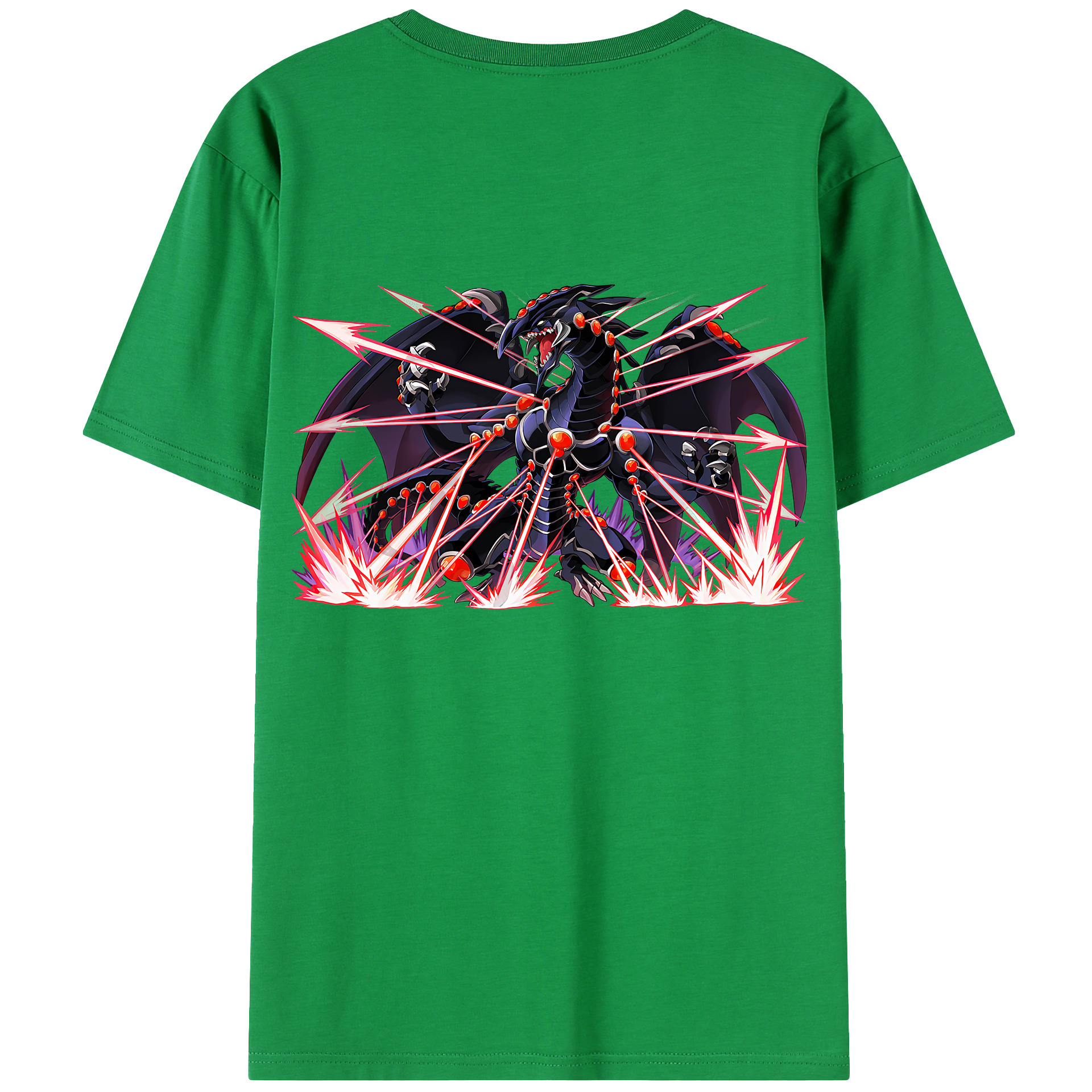 （画像用） 遊☆戯☆王 Yu-Gi-Oh! 綿100％ メンズ半袖Tシャツ（バックプリント） 通気性