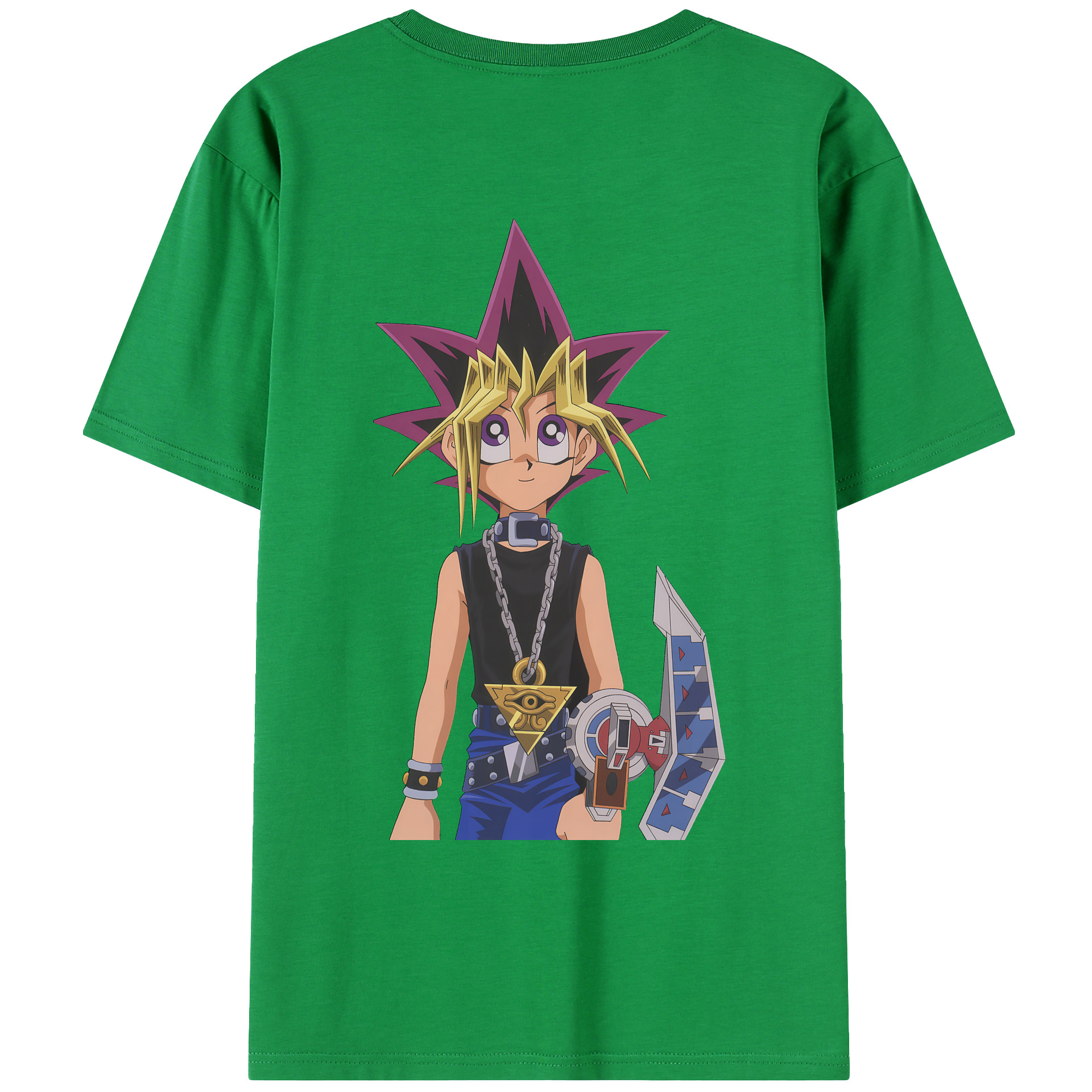 （画像用） 遊☆戯☆王 Yu-Gi-Oh! 綿100％ メンズ半袖Tシャツ（バックプリント） 通気性